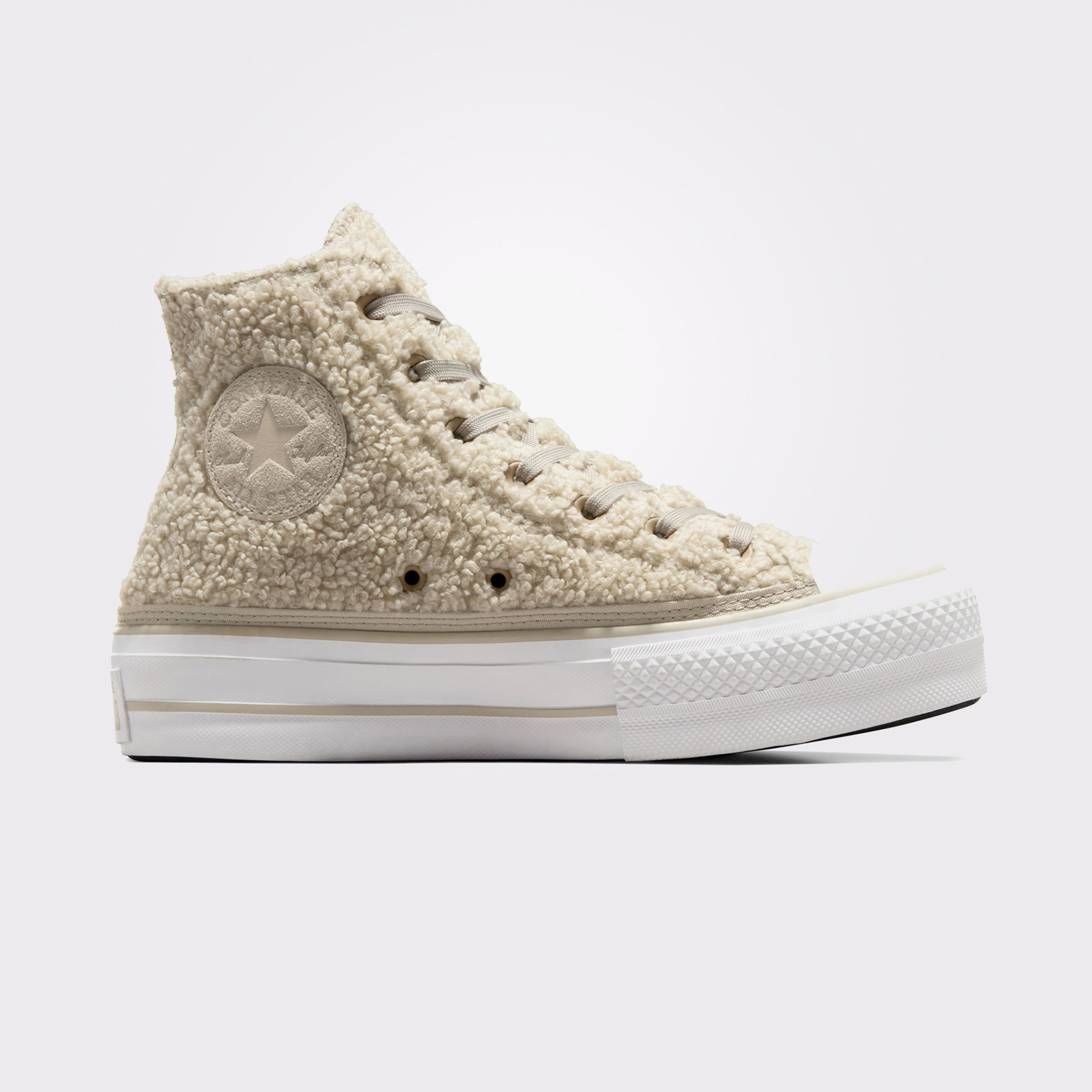 Converse Chuck Taylor All Star Lift Platform Warm Winter Unisex Bej/Siyah Sneaker