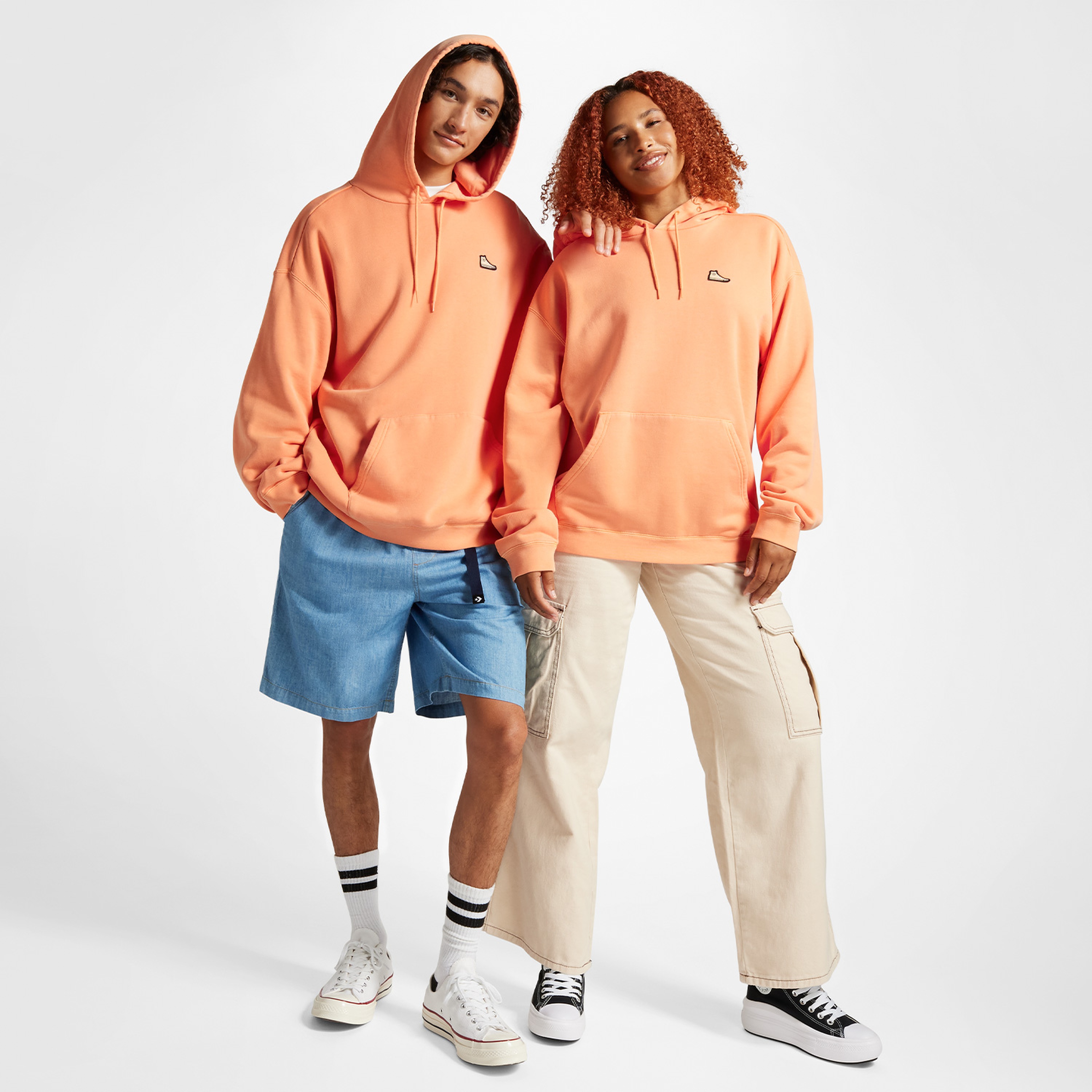 Converse Go-To Chuck 70 Loose Fit Pullover Unisex Turuncu Hoodie