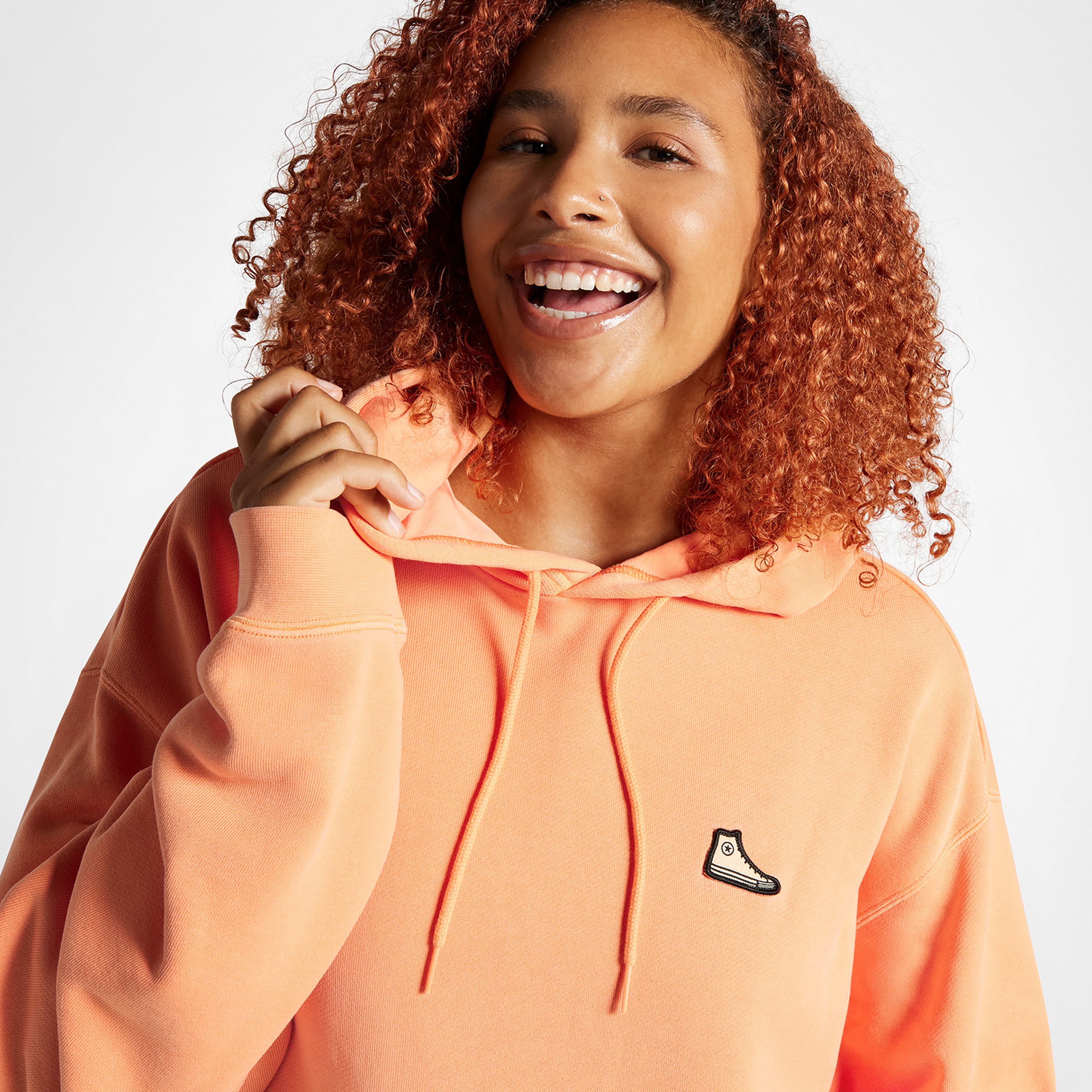 Converse Go-To Chuck 70 Loose Fit Pullover Unisex Turuncu Hoodie