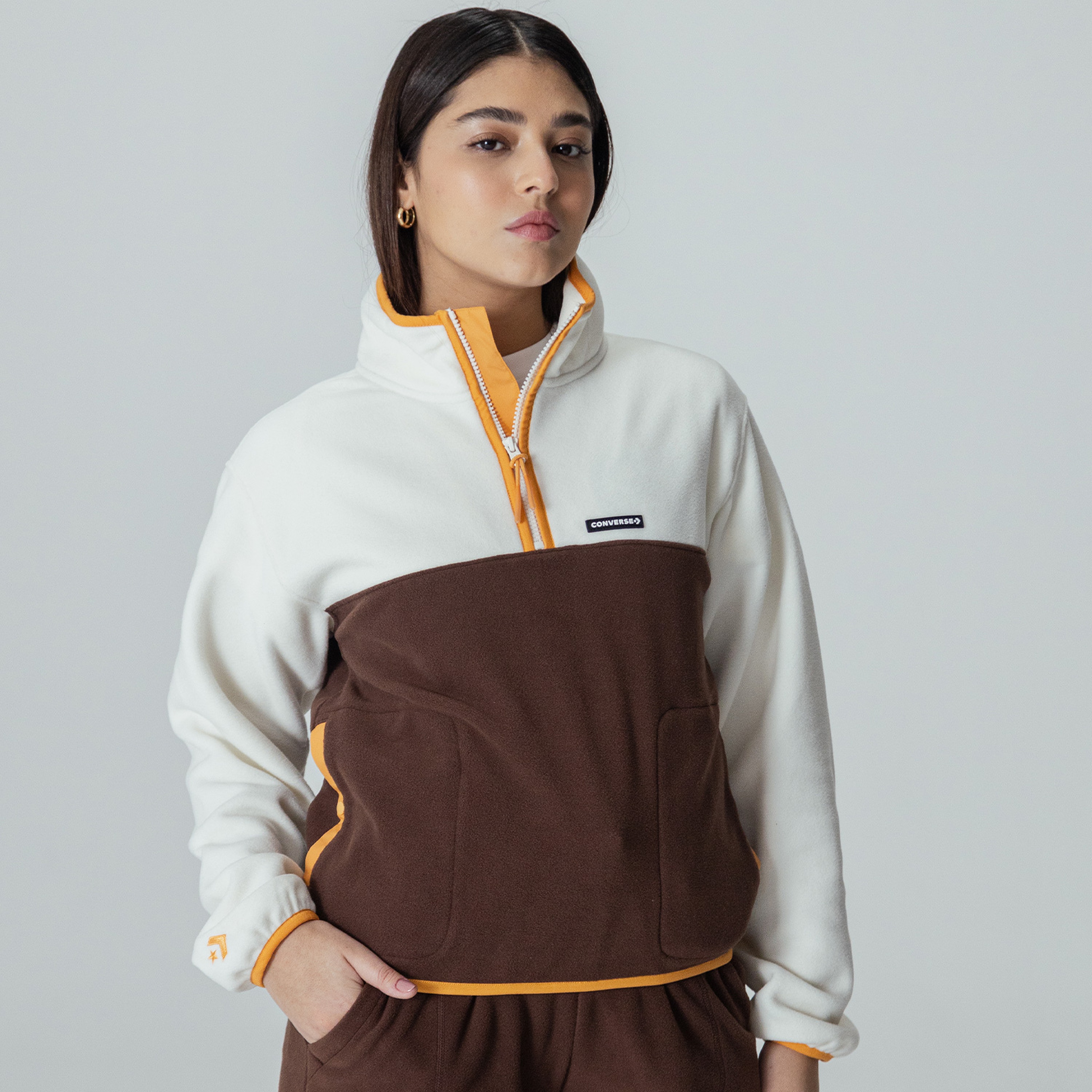 Converse Counter Polar Kadın Beyaz Sweatshirt