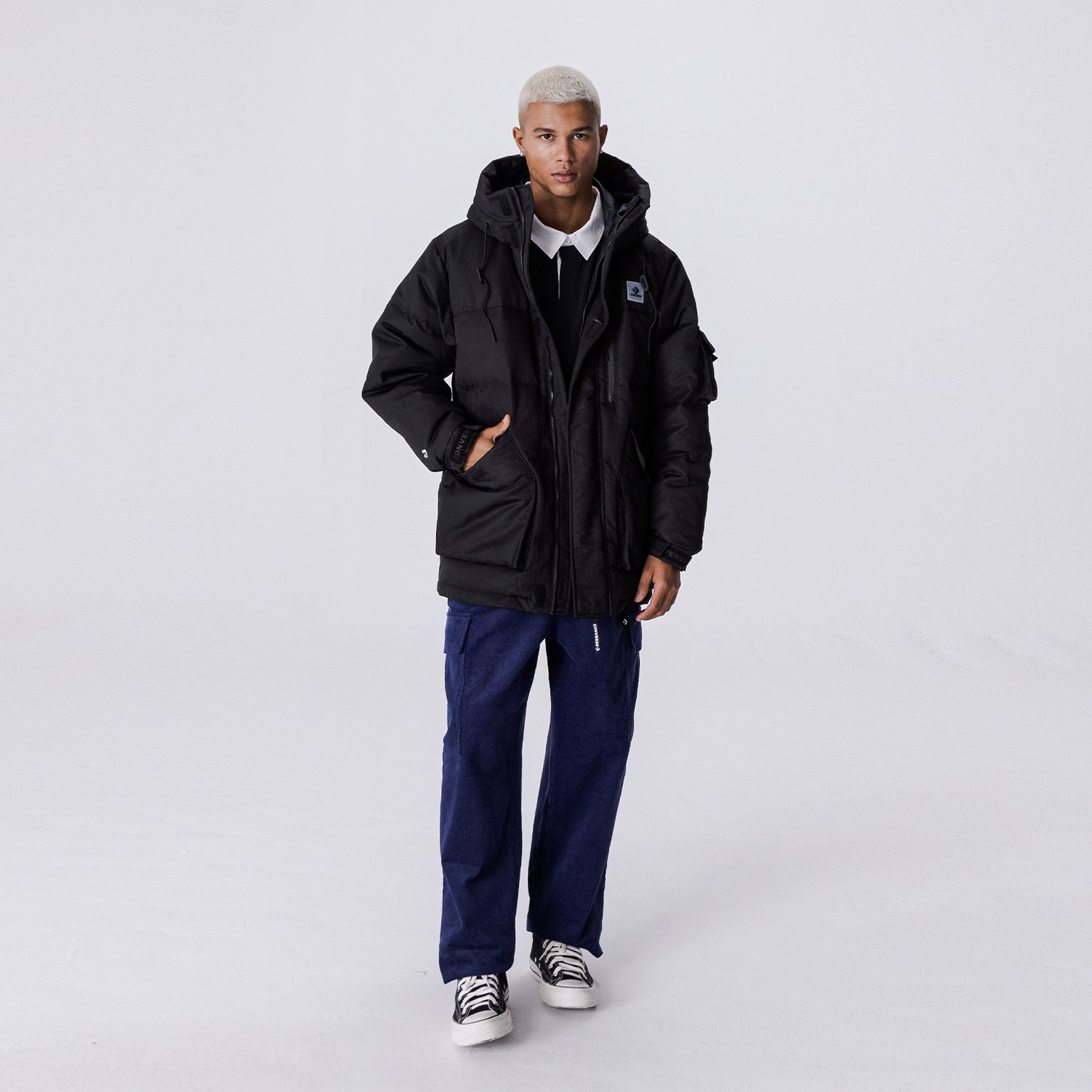 Converse Premium Long Down Rpc Erkek Siyah Mont