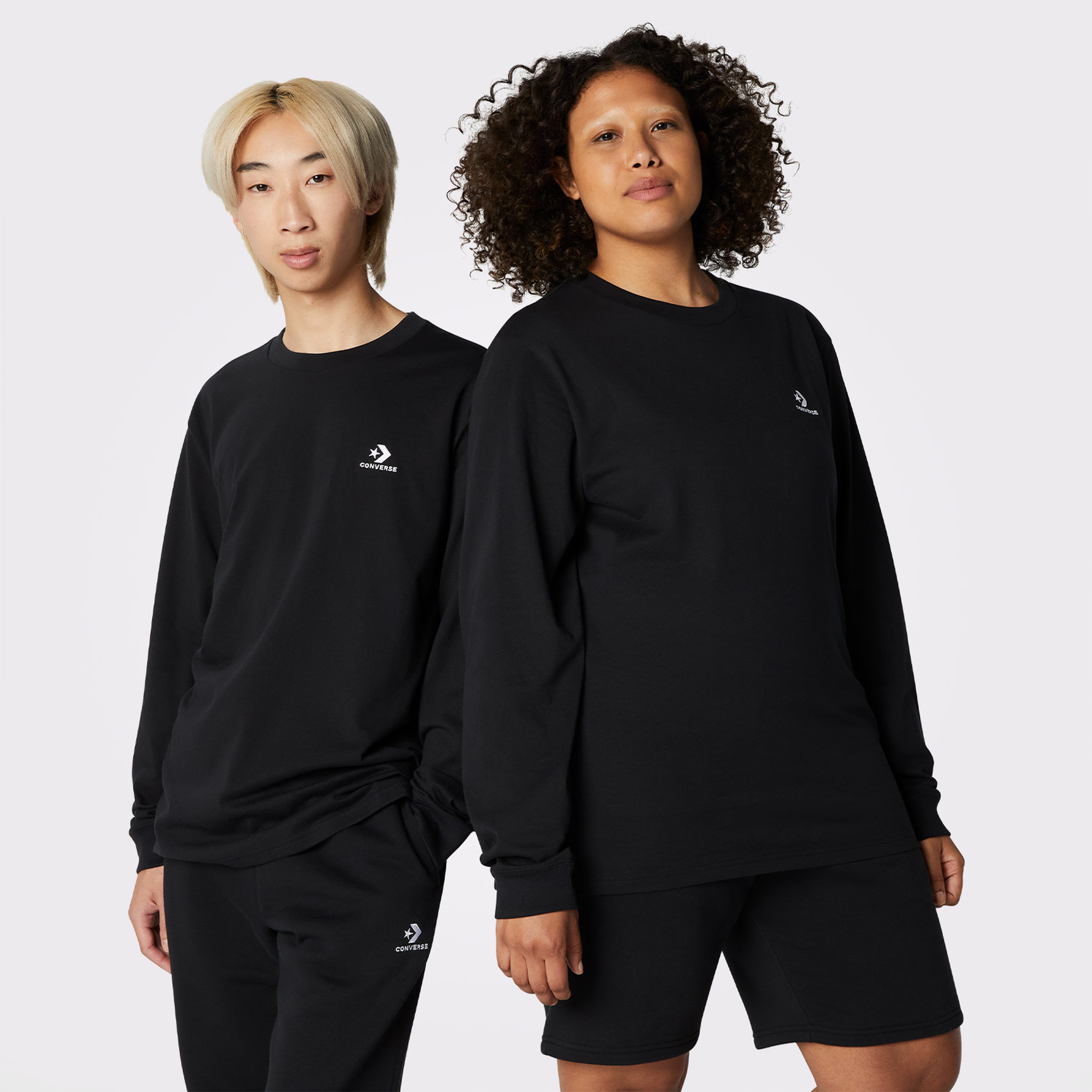 Converse Go-To Embroidered Star Chevron Unisex Siyah Sweatshirt