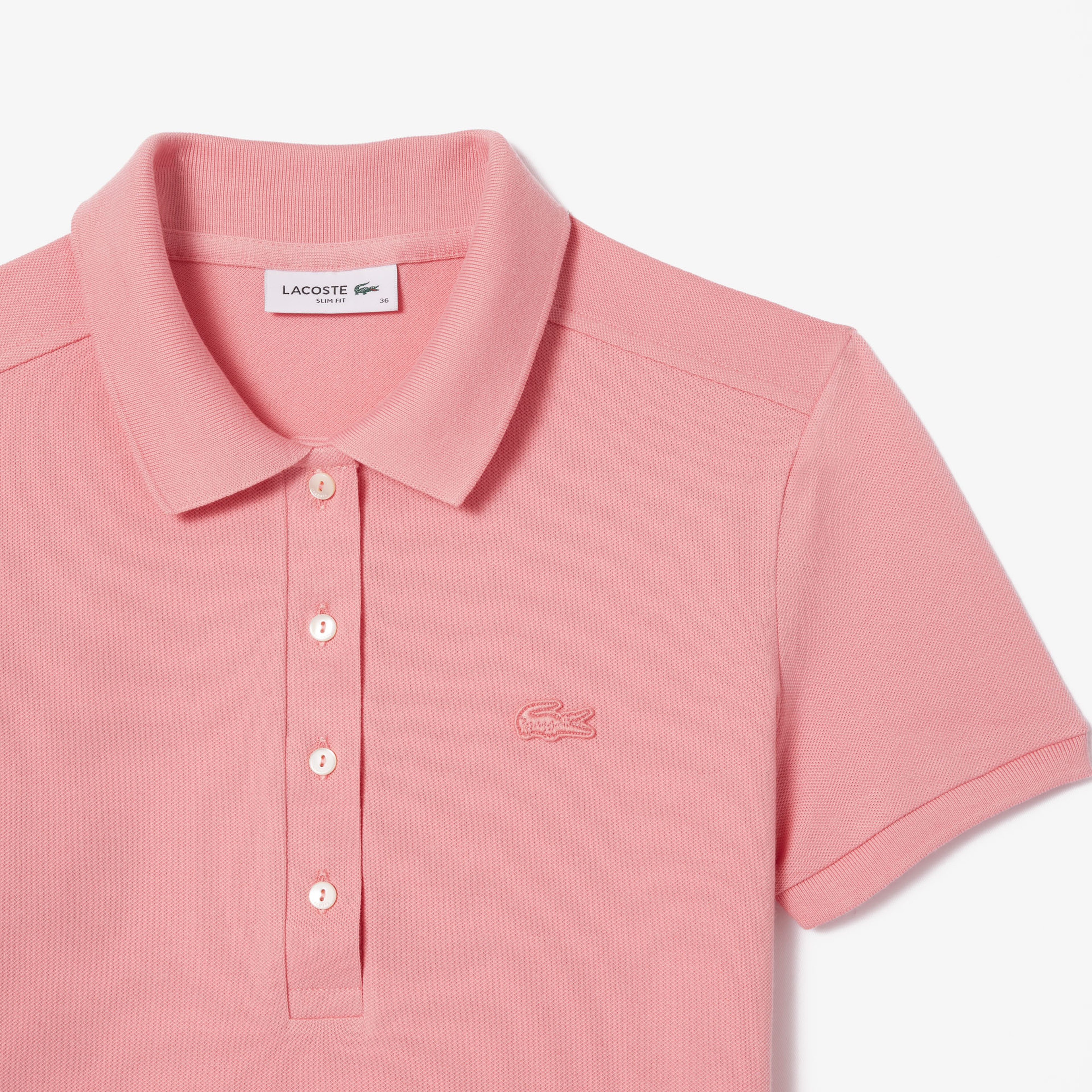 Kadın Slim Fit Pembe Polo