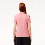 Kadın Slim Fit Pembe Polo