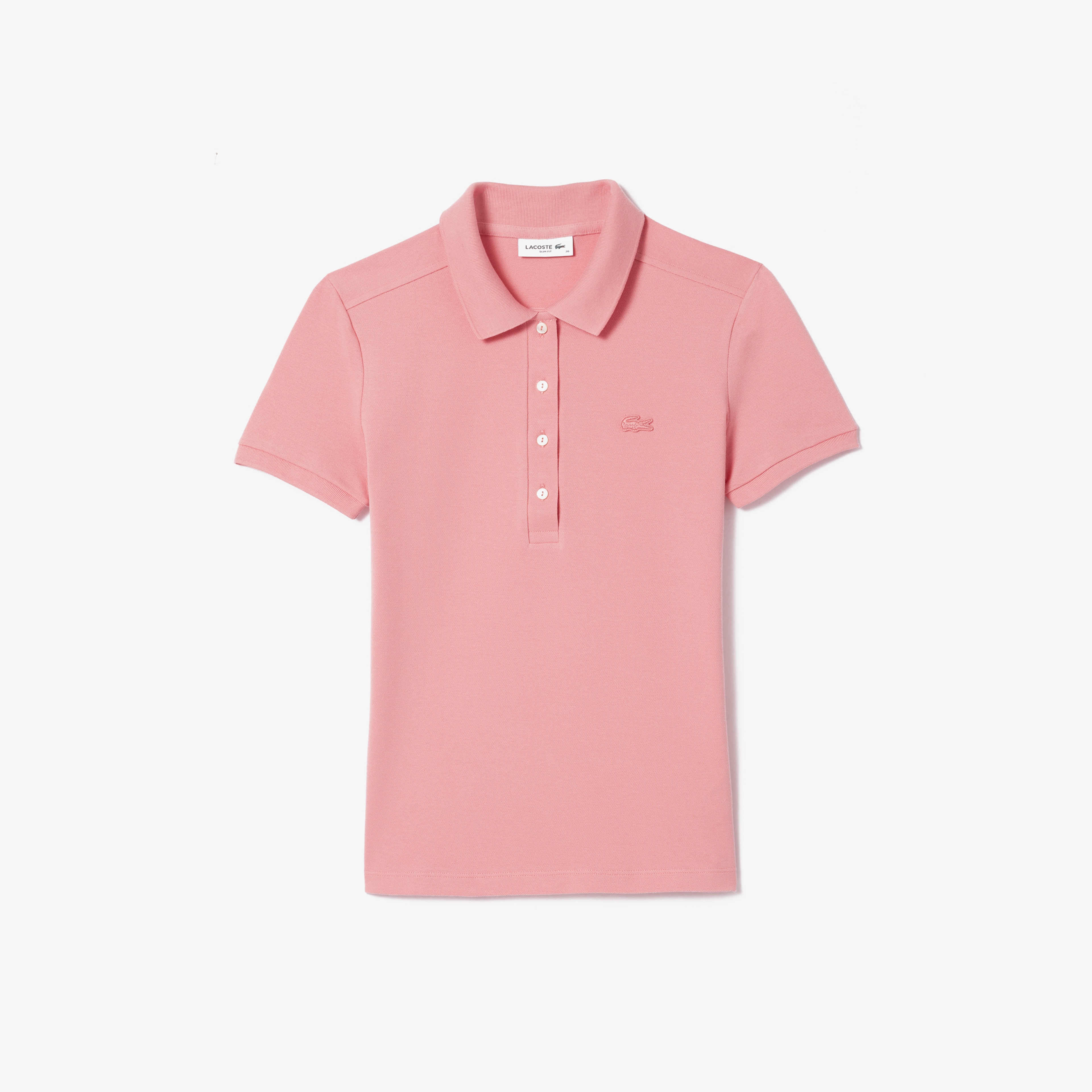 Kadın Slim Fit Pembe Polo
