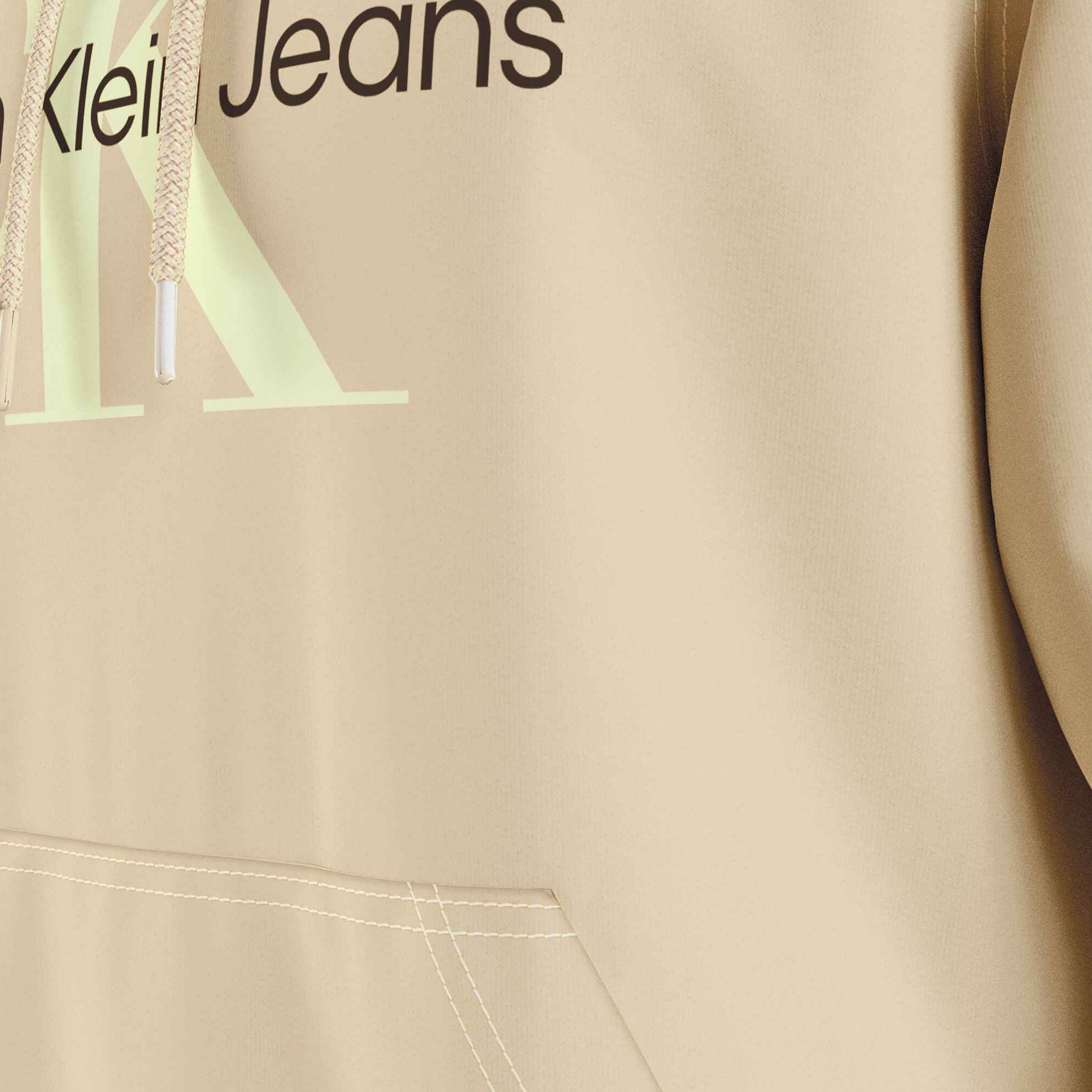 Calvin Klein Jeans Core Essentials Erkek Bej Sweatshirt