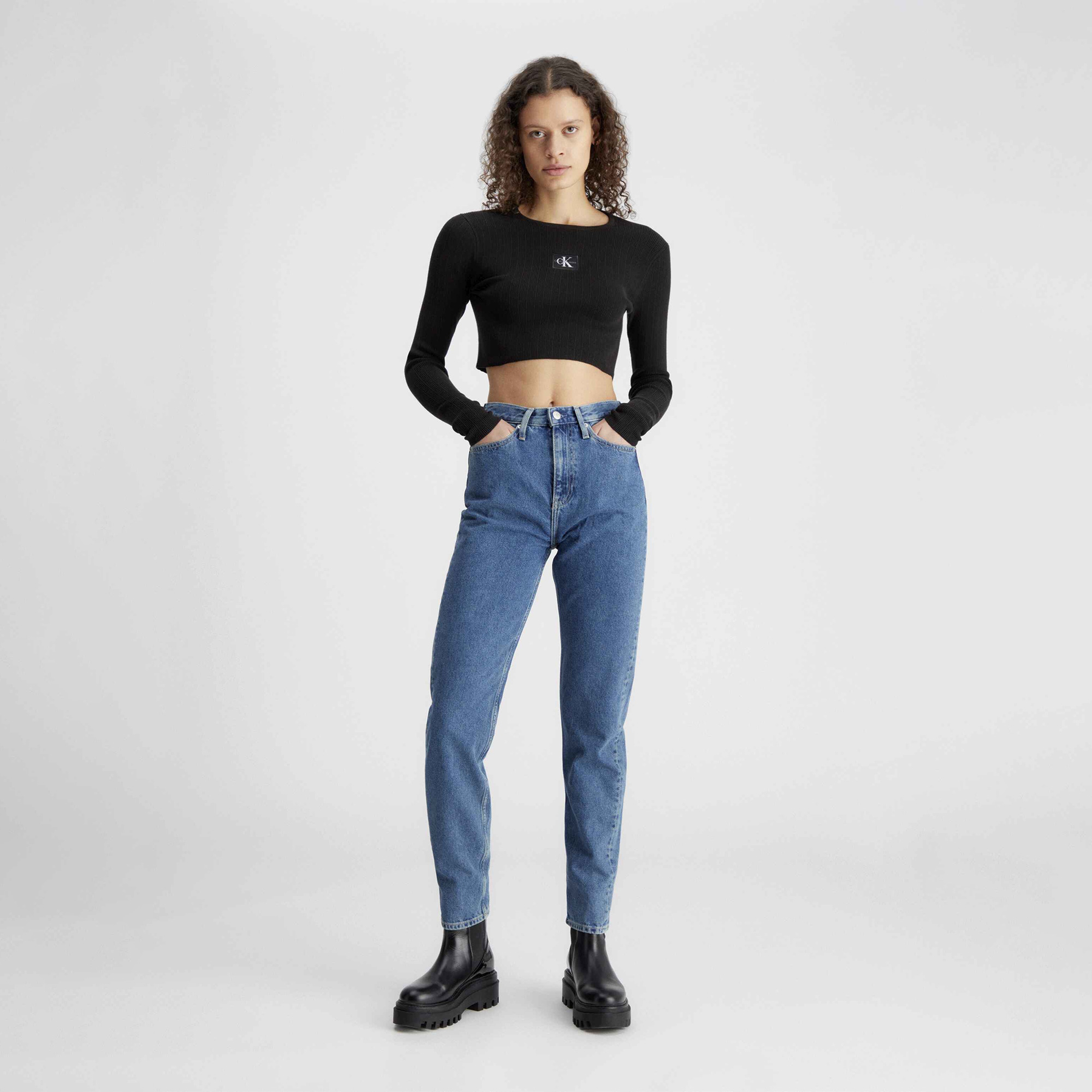 Calvin Klein Kadın Mavi Pantolon
