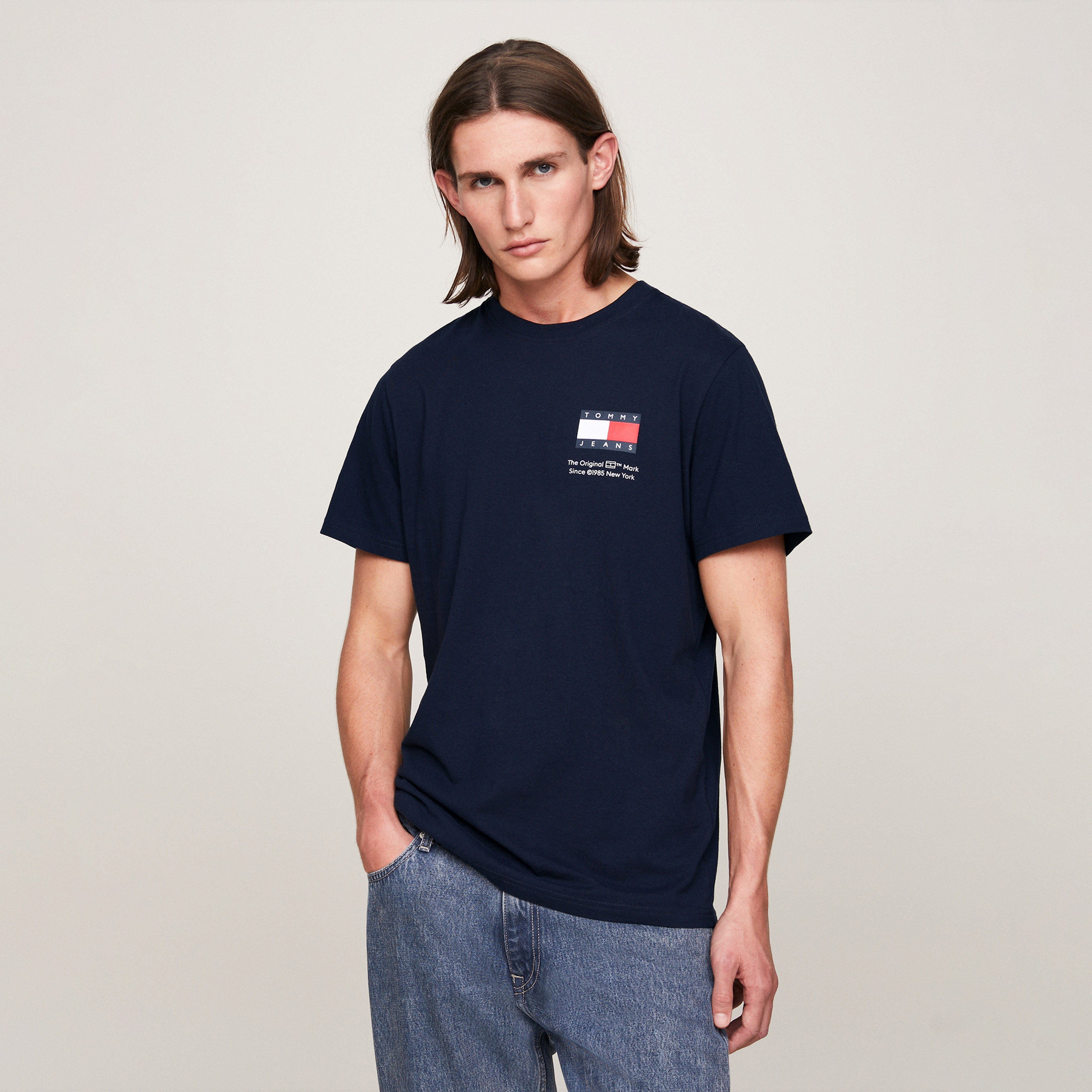 Tommy Hilfiger Erkek Mavi Tshirt