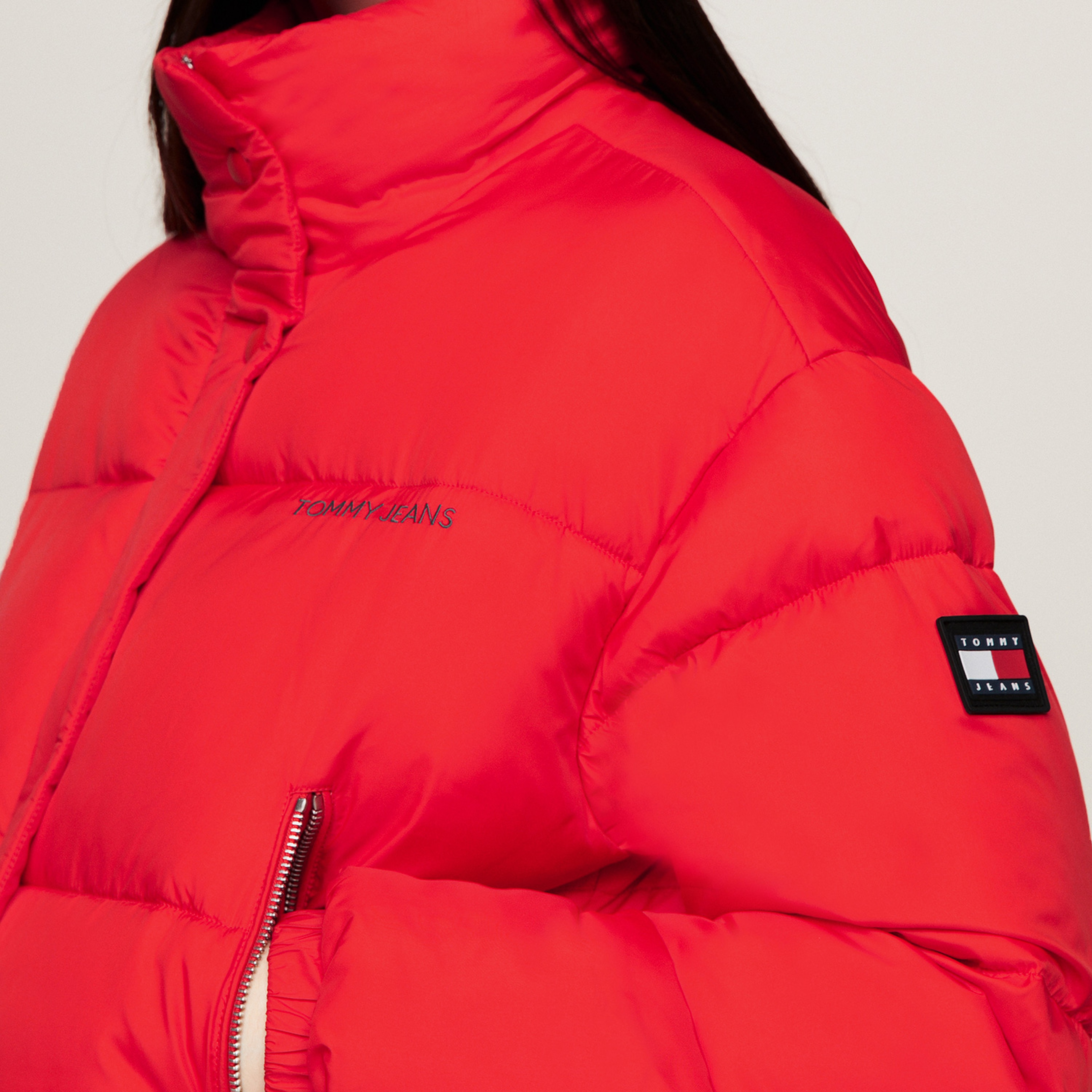 Tommy Hilfiger Kadın Kırmızı Mont