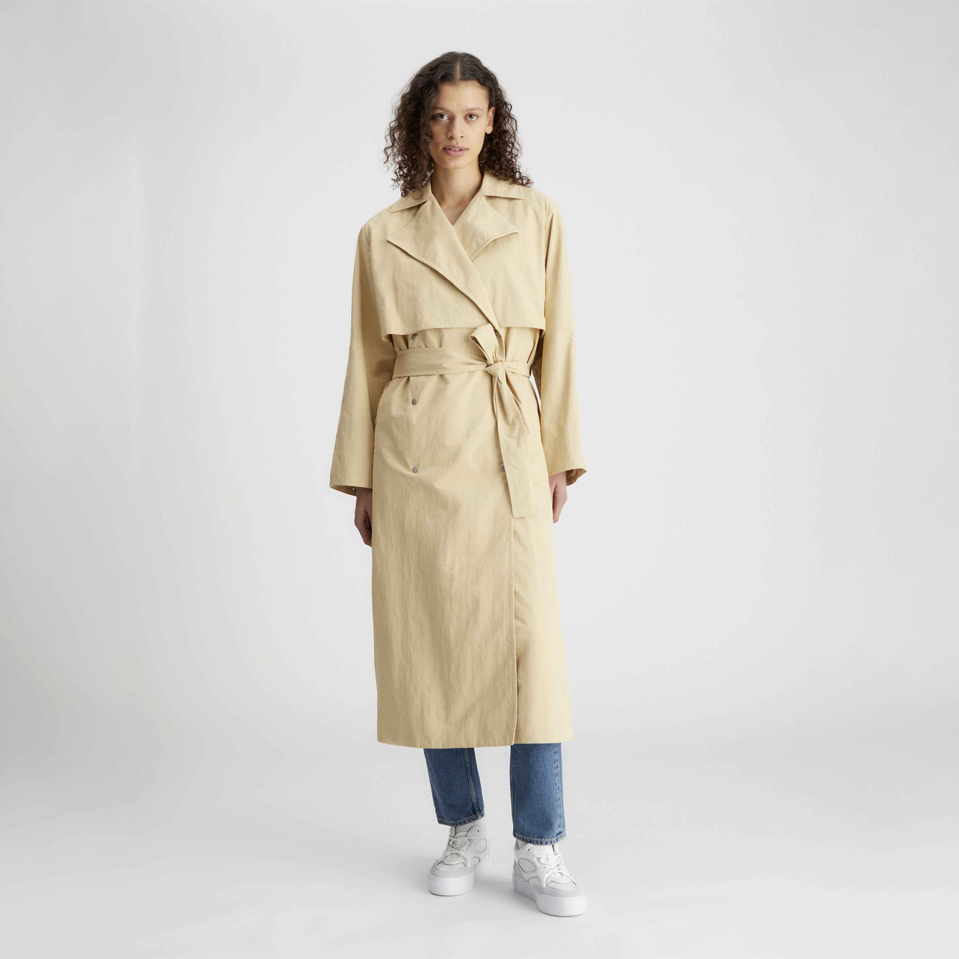 Calvin Klein Jeans Sensory Kadın Bej Trençkot