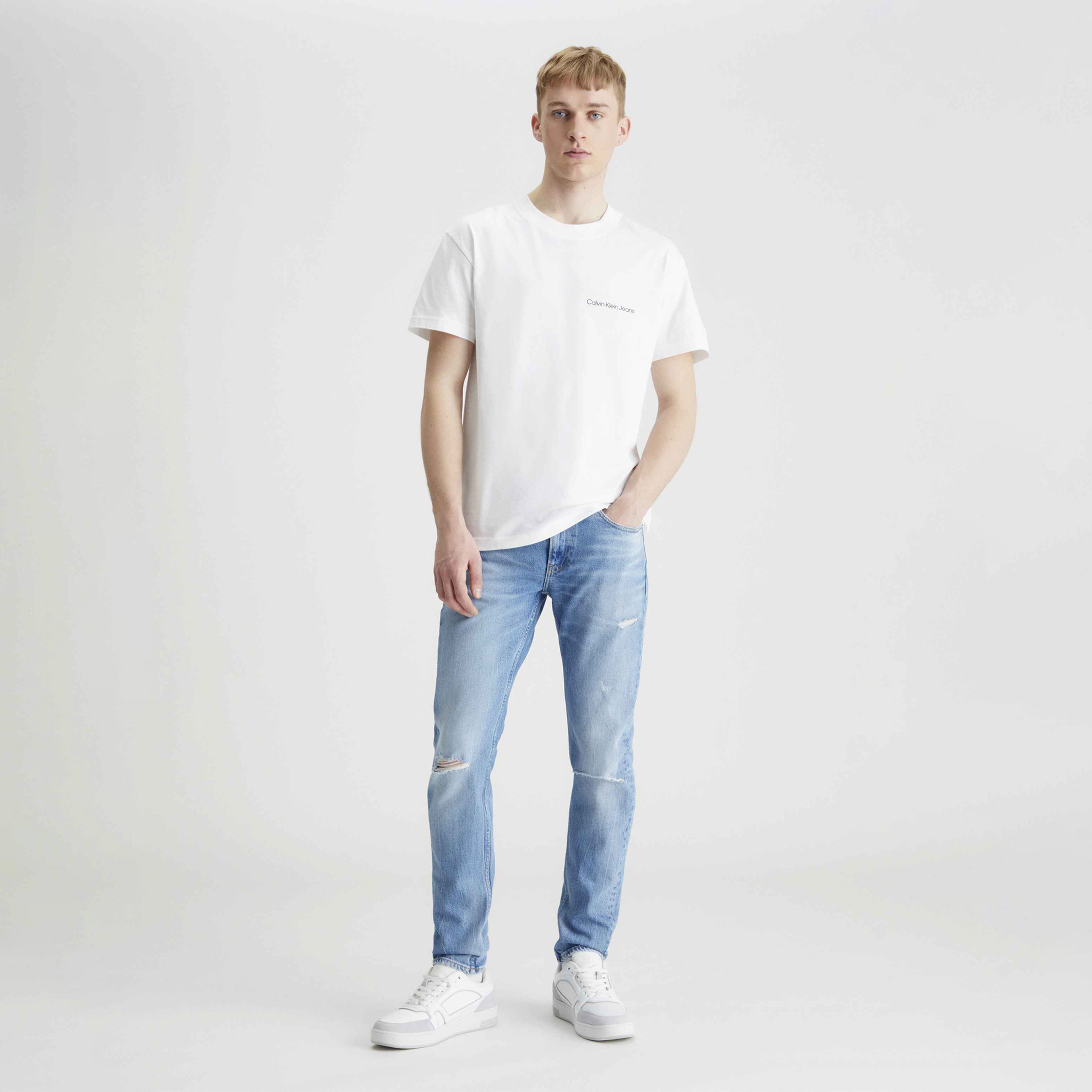 Calvin Klein Erkek Beyaz Tshirt