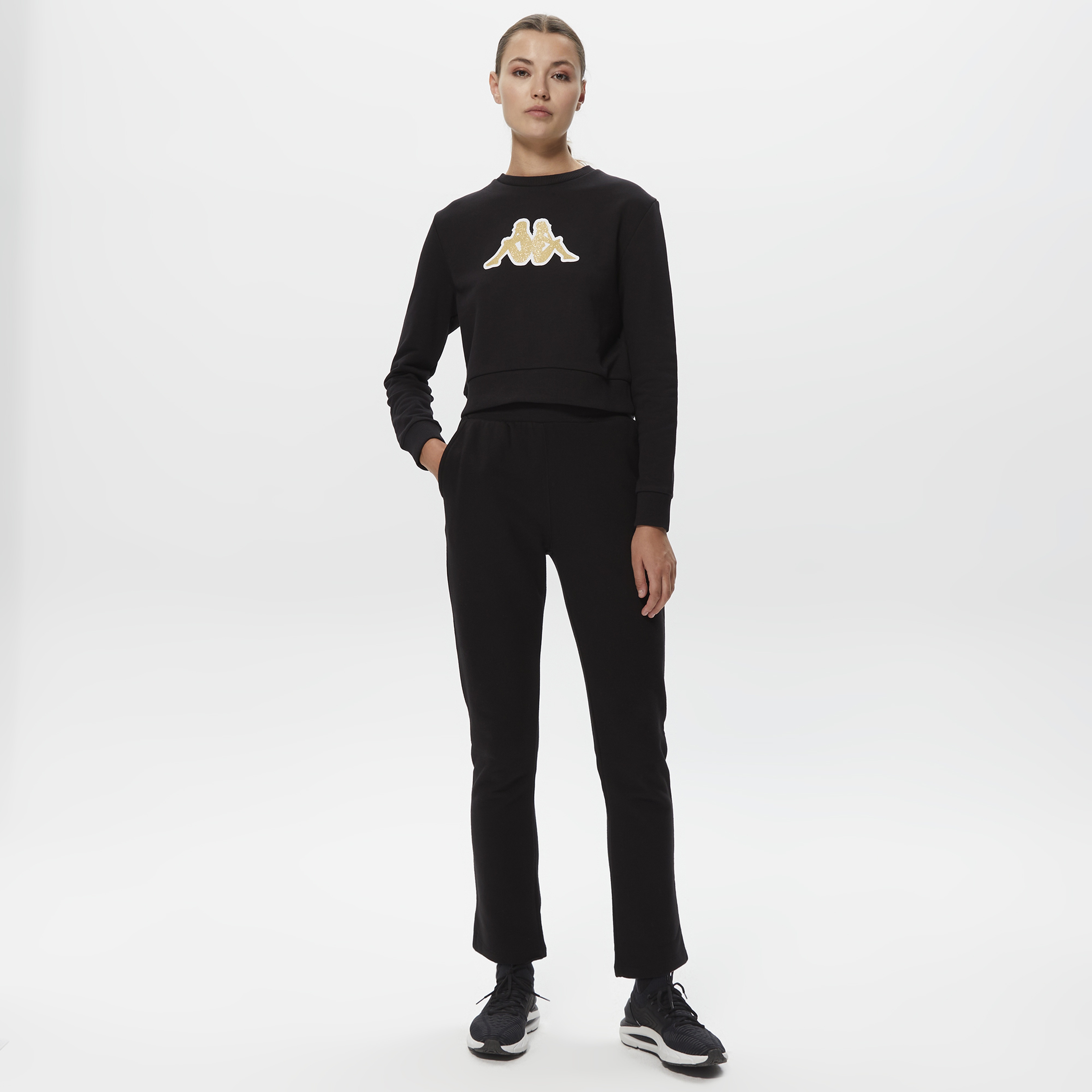 Kappa Kadın Siyah Sweatshirt