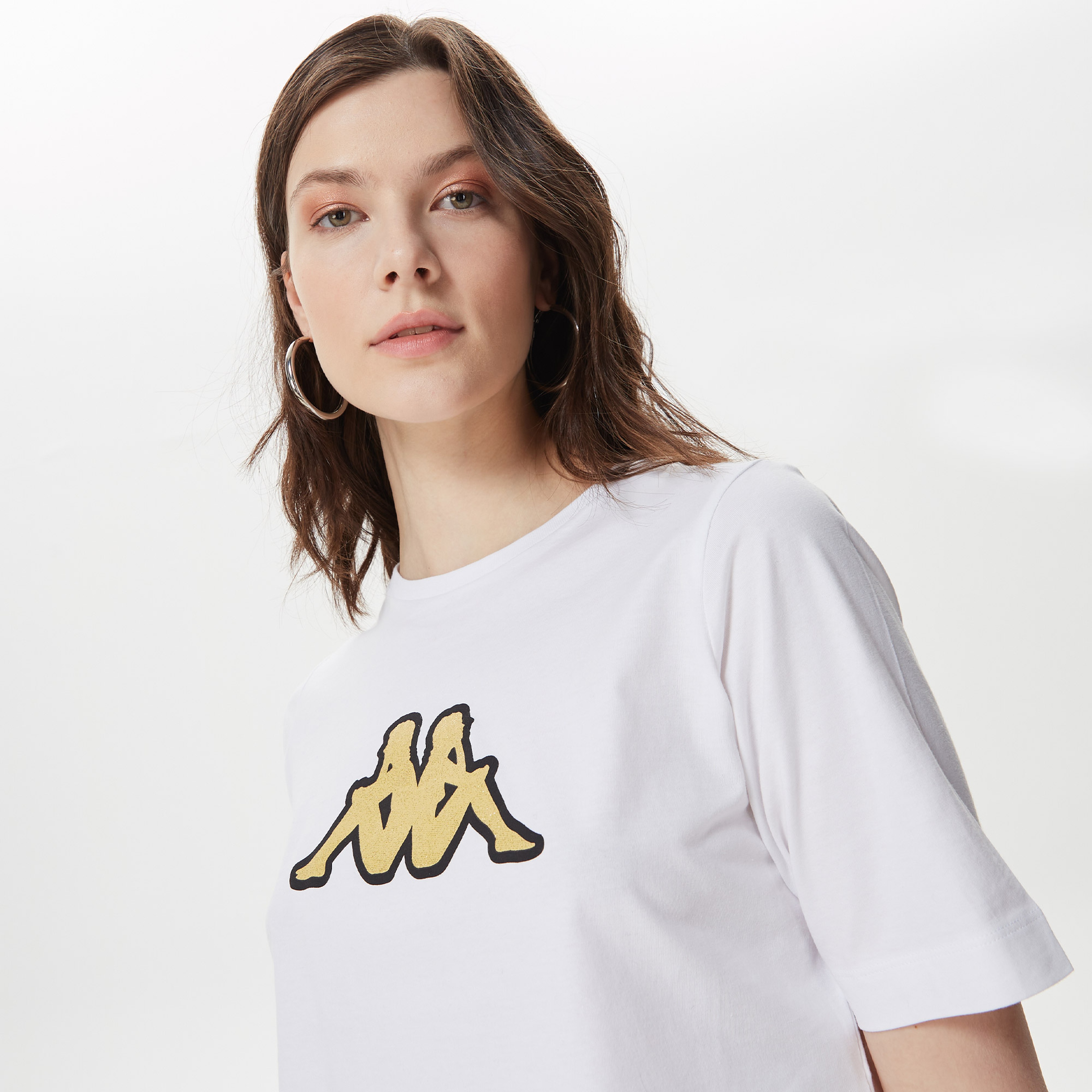 Kappa Kadın Beyaz T-Shirt