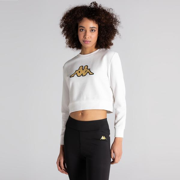Kappa Kadın Beyaz Sweatshirt