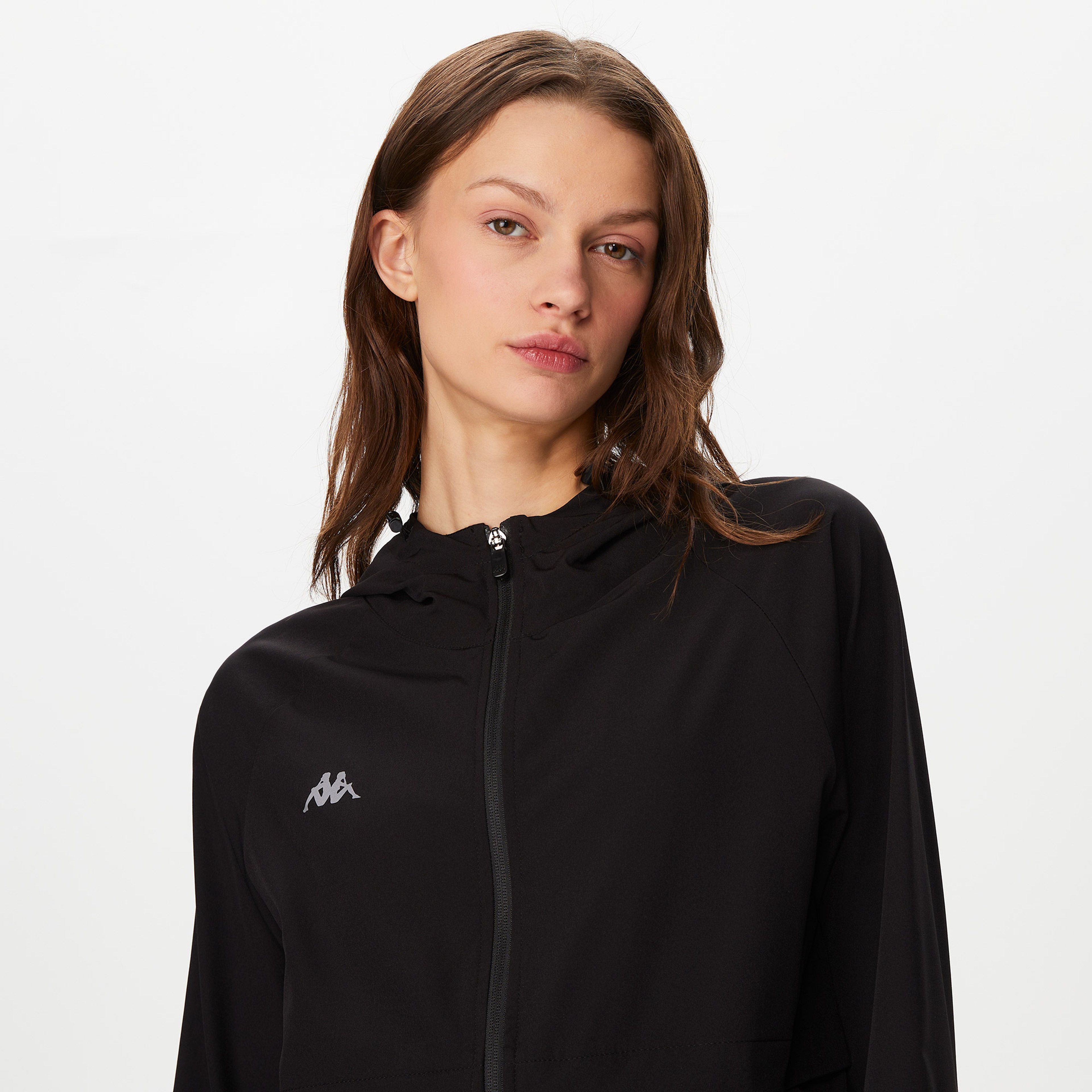 Kappa Kadın Siyah Yağmurluk