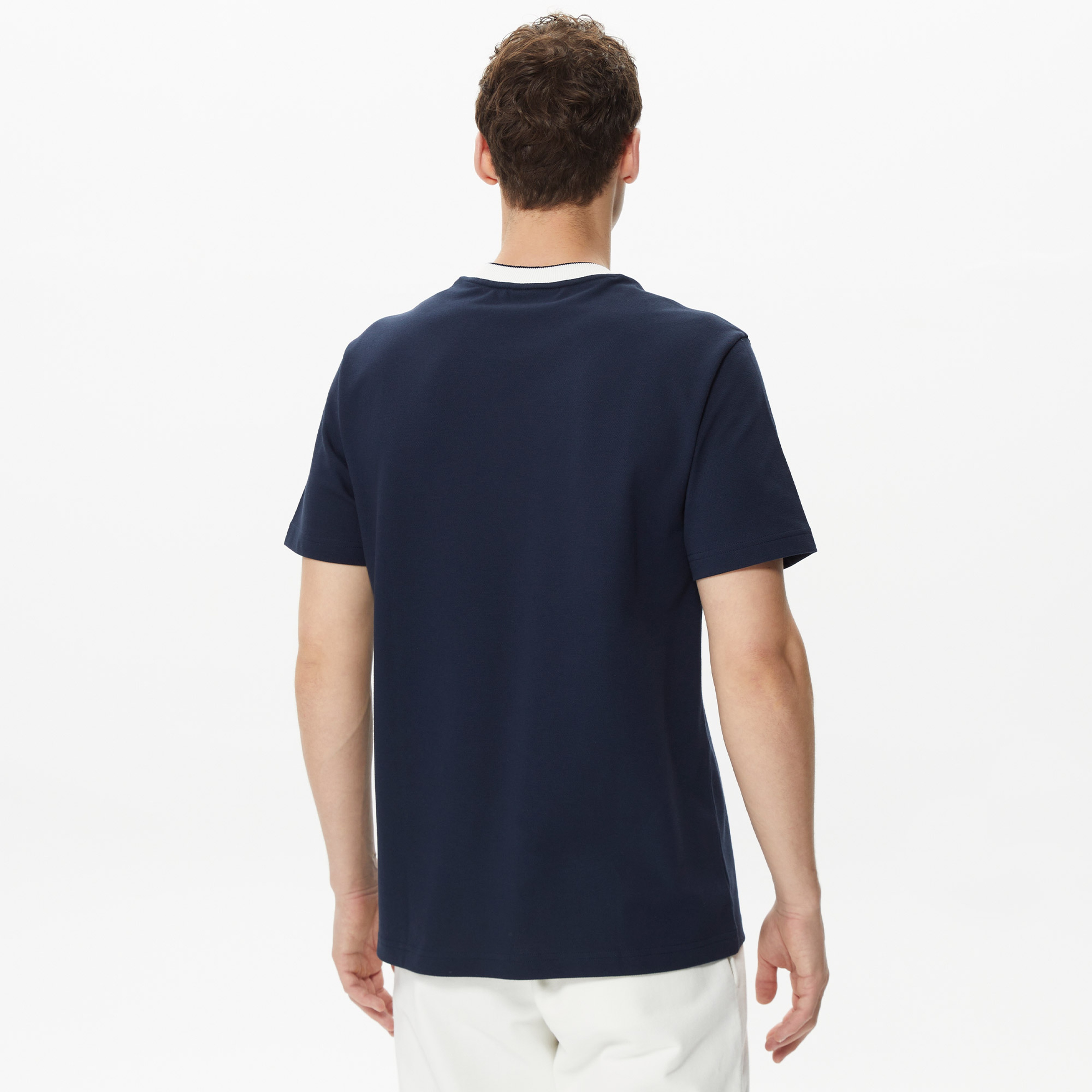 Lacoste Erkek Regular Fit Bisiklet Yaka Lacivert T-Shirt