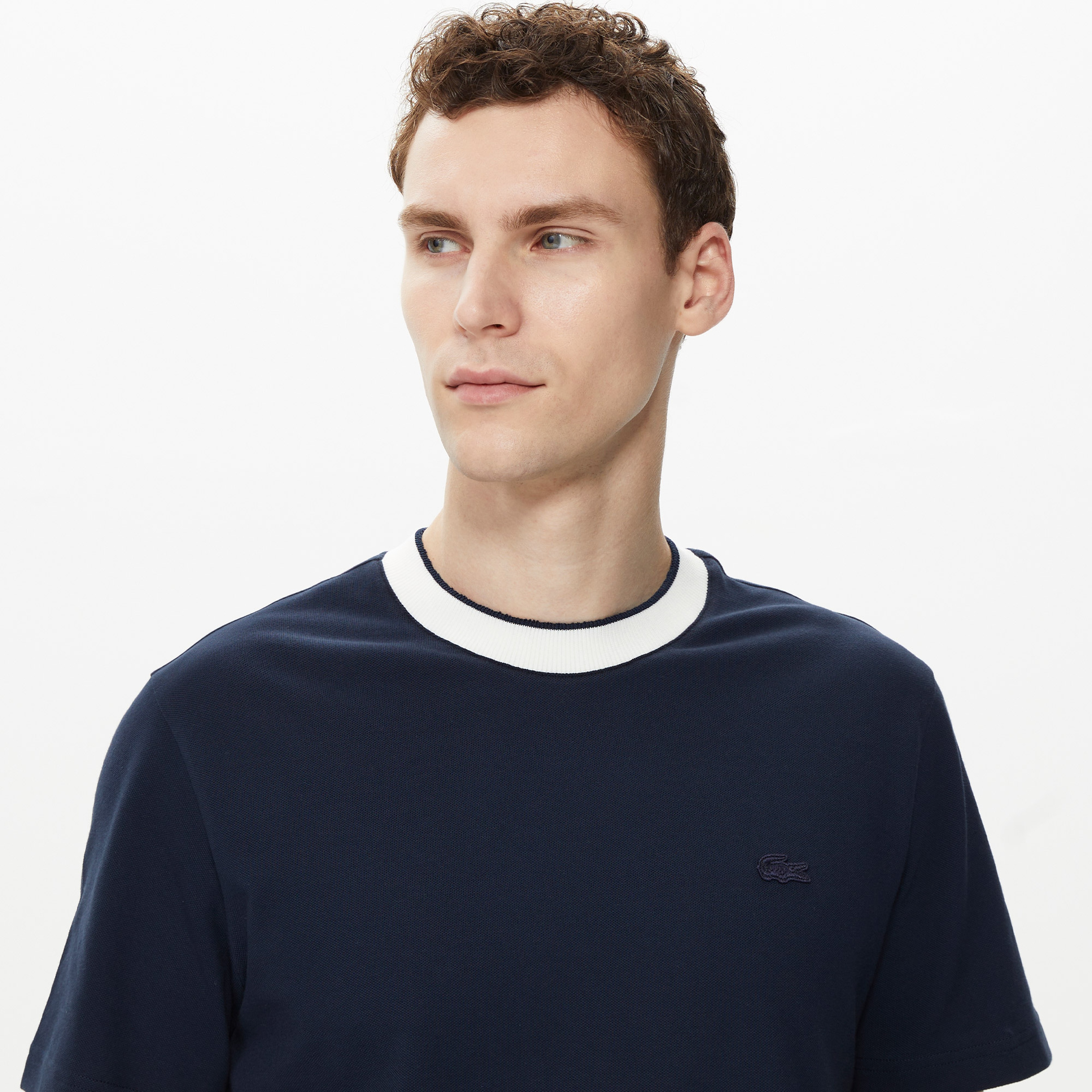 Lacoste Erkek Regular Fit Bisiklet Yaka Lacivert T-Shirt