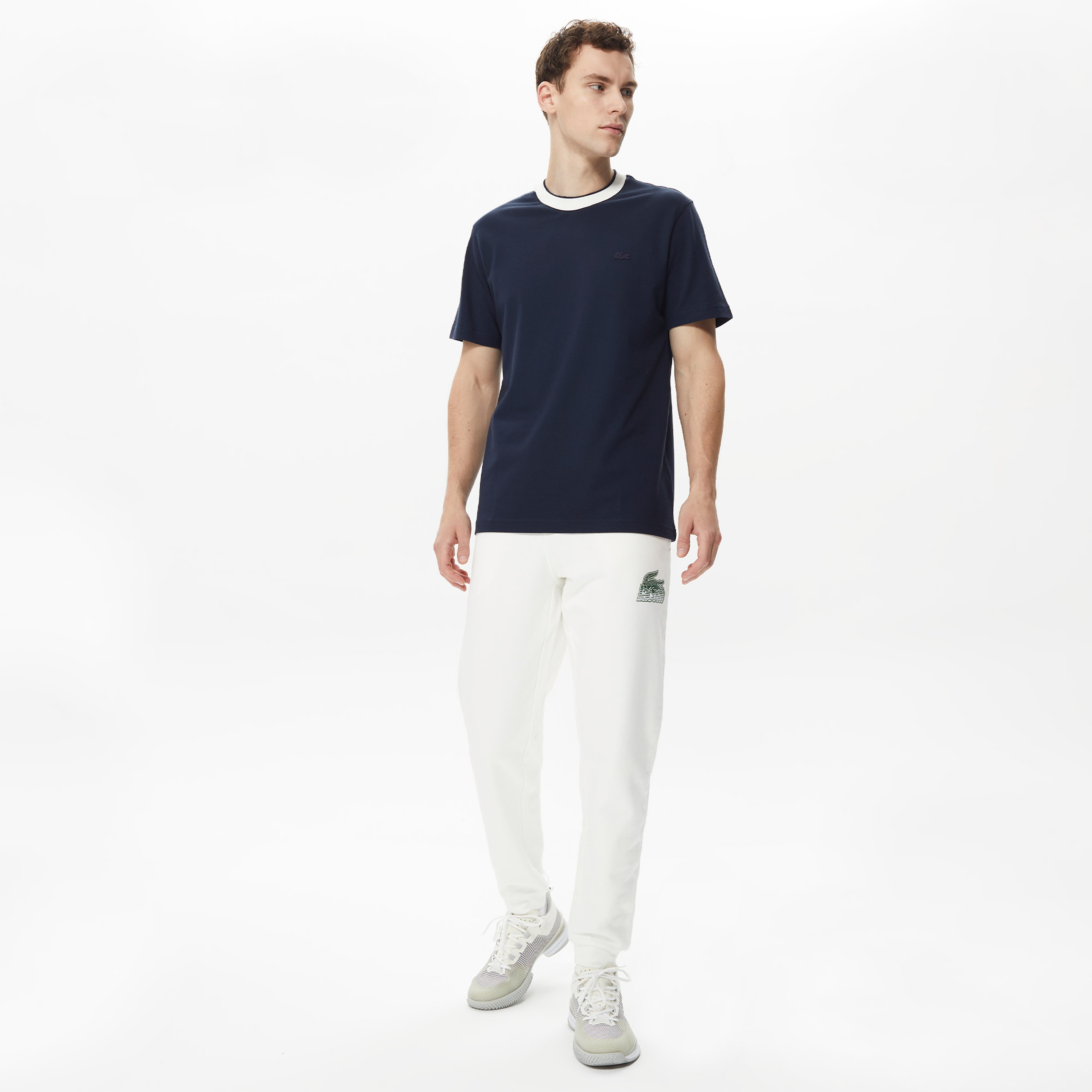 Lacoste Erkek Regular Fit Bisiklet Yaka Lacivert T-Shirt