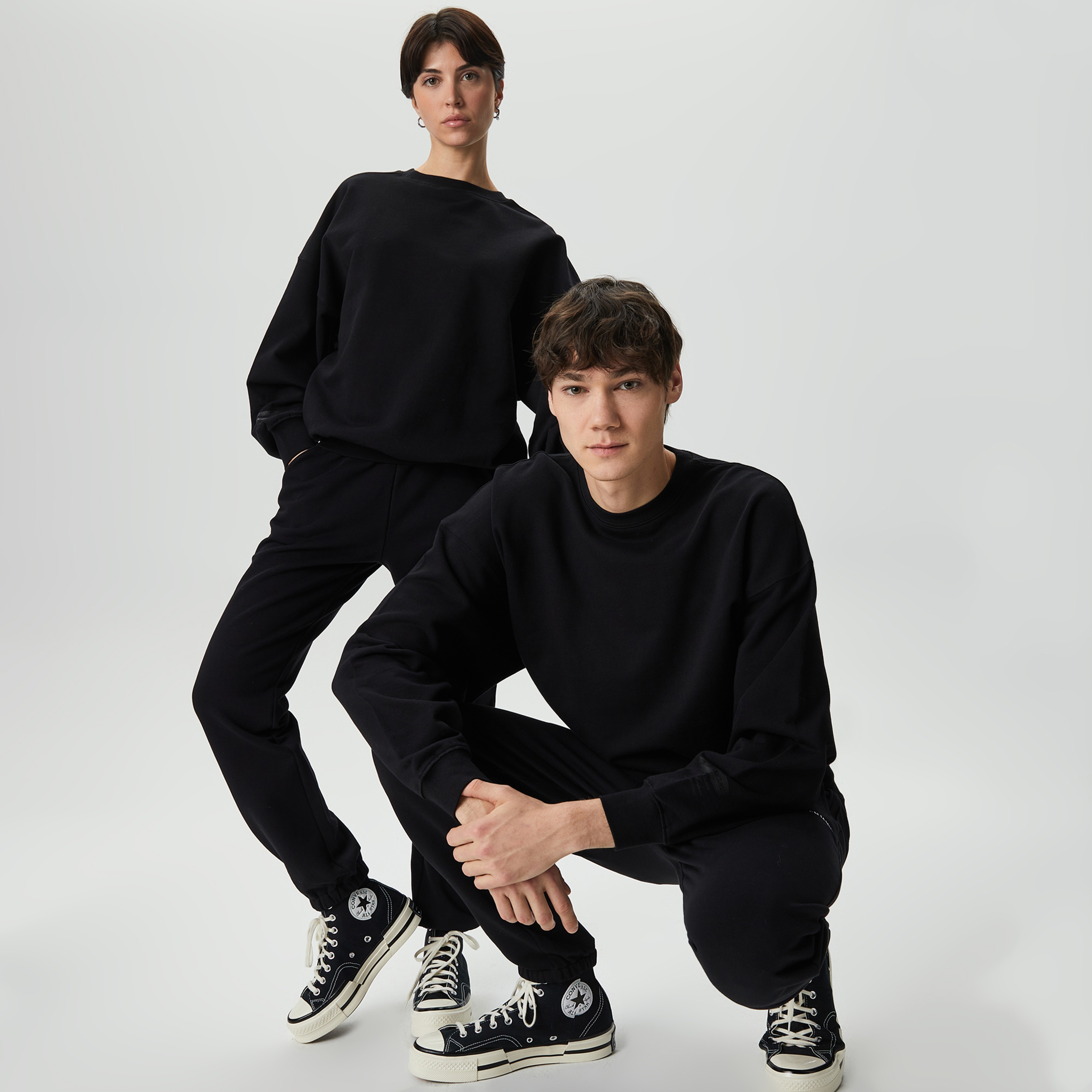 Soon To Be Announced Black Line Unisex Siyah Sweatshirt