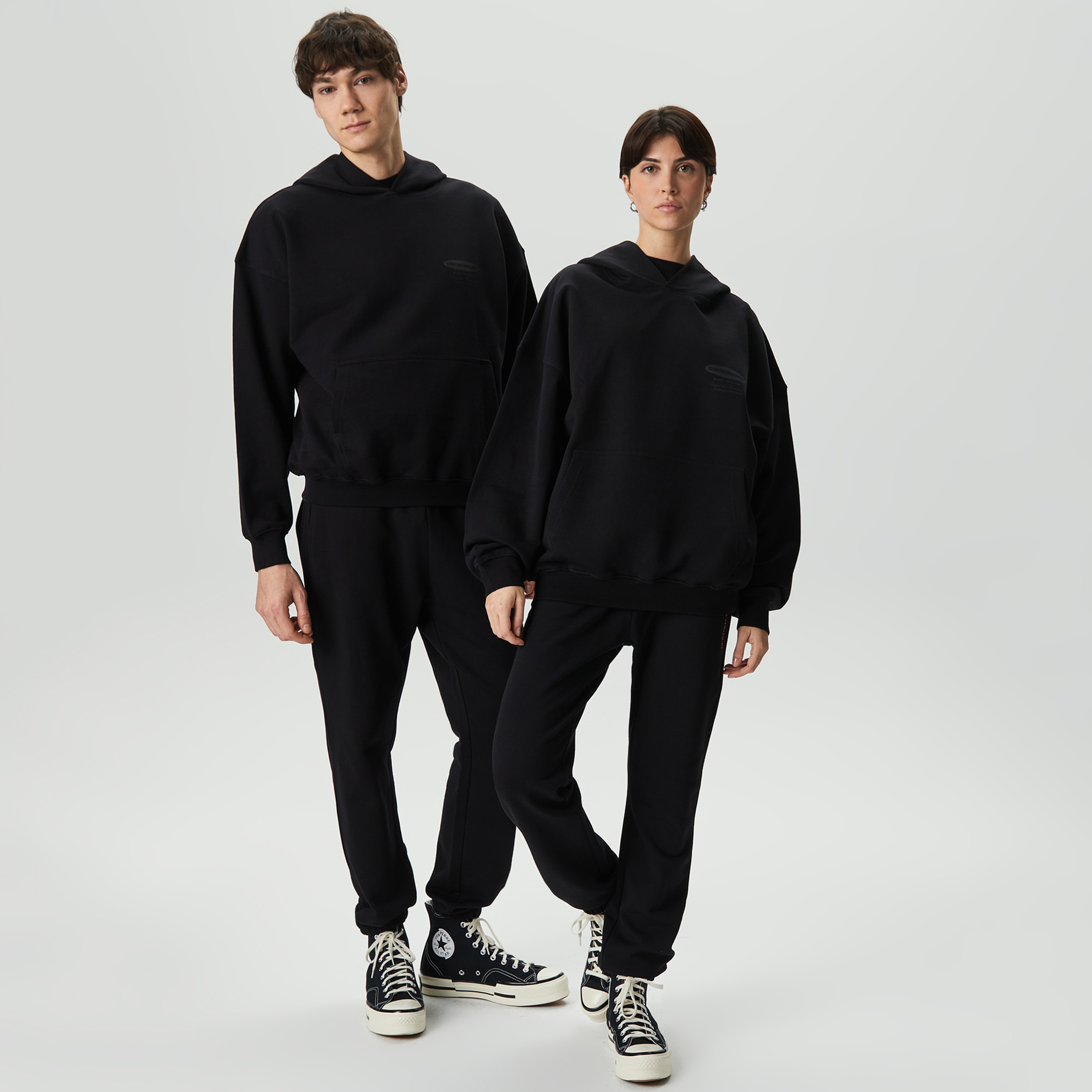 Soon To Be Announced Black Line Unisex Siyah Hoodie