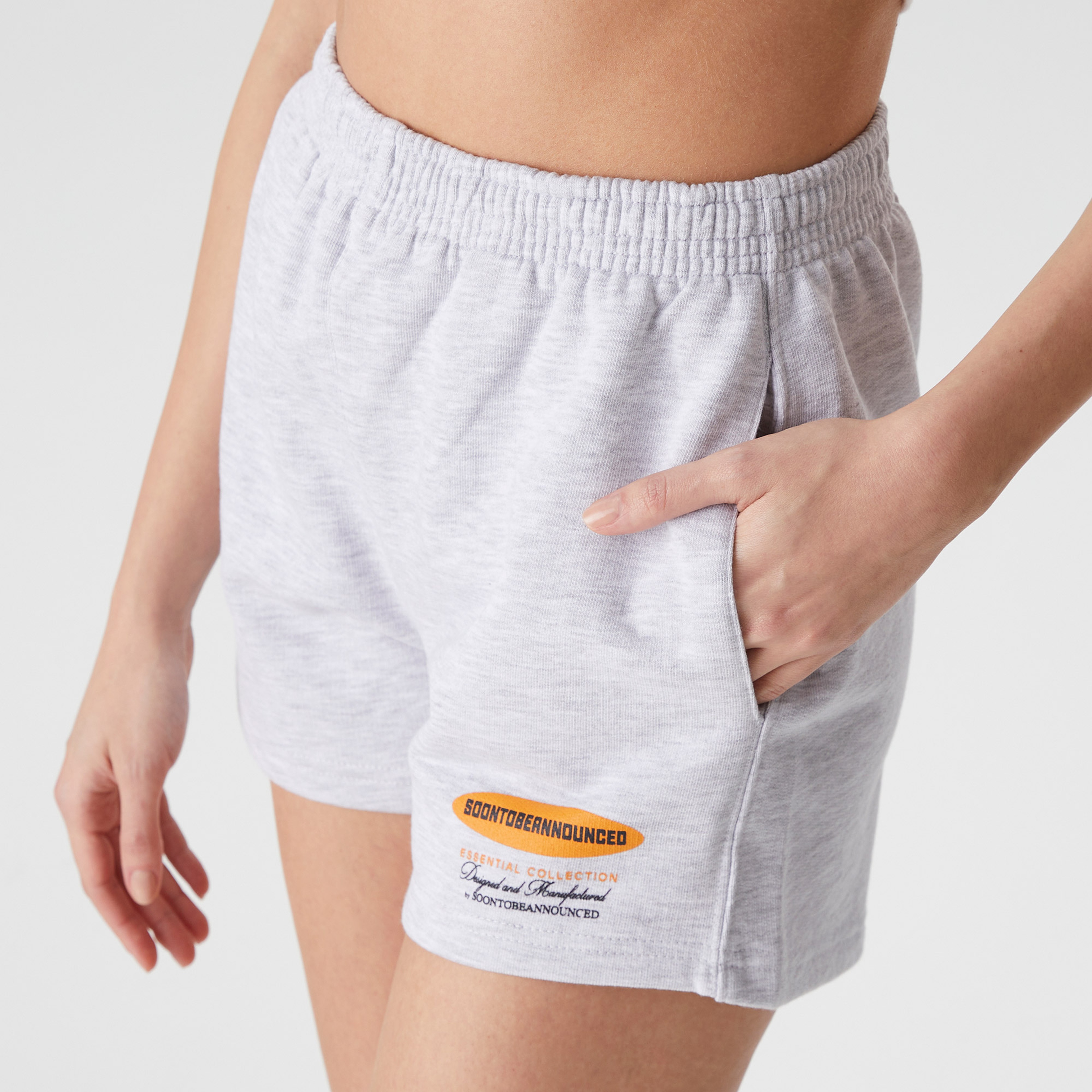 Soon To Be Announced Essentials Logo Kadın Gri Şort