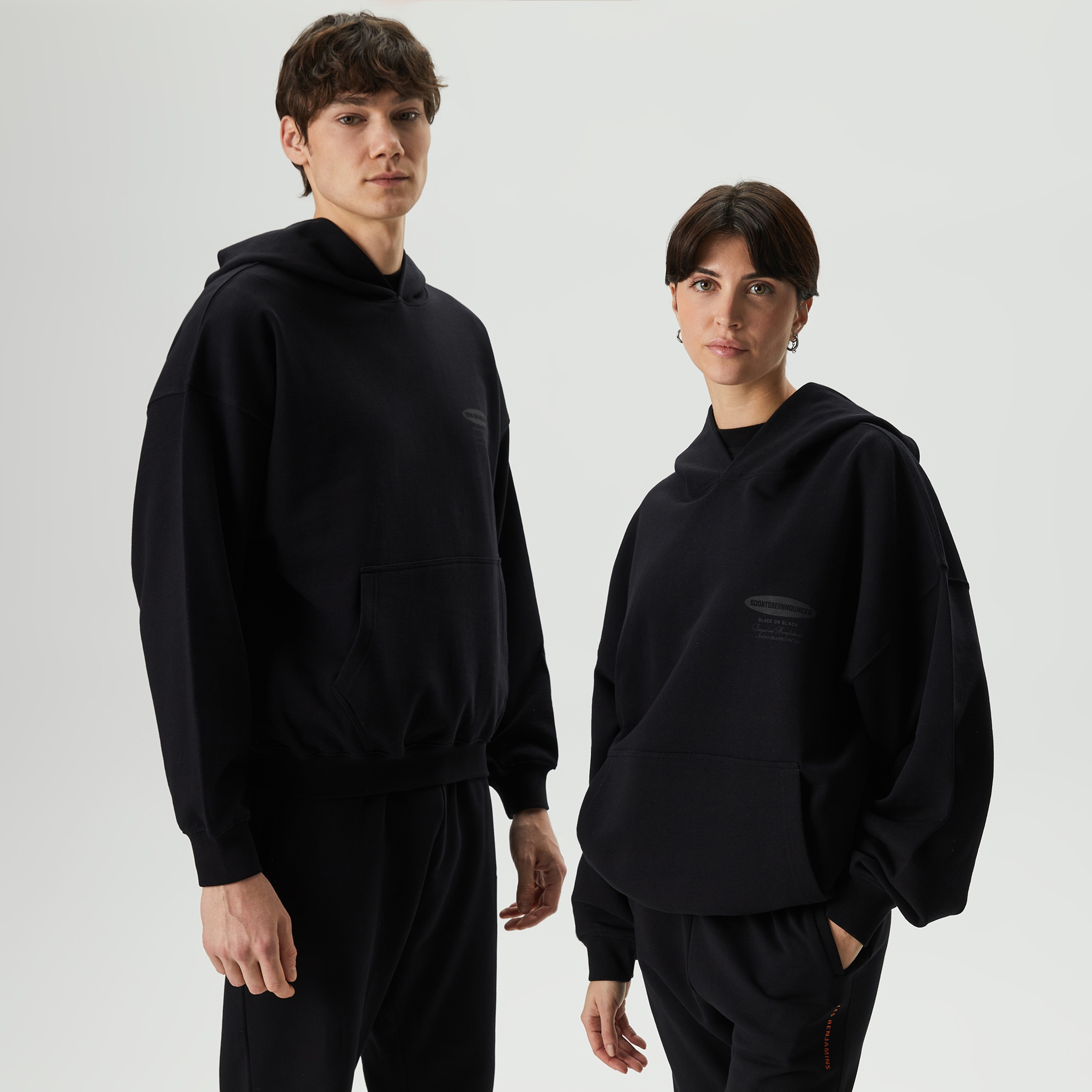 Soon To Be Announced Black Line Unisex Siyah Hoodie