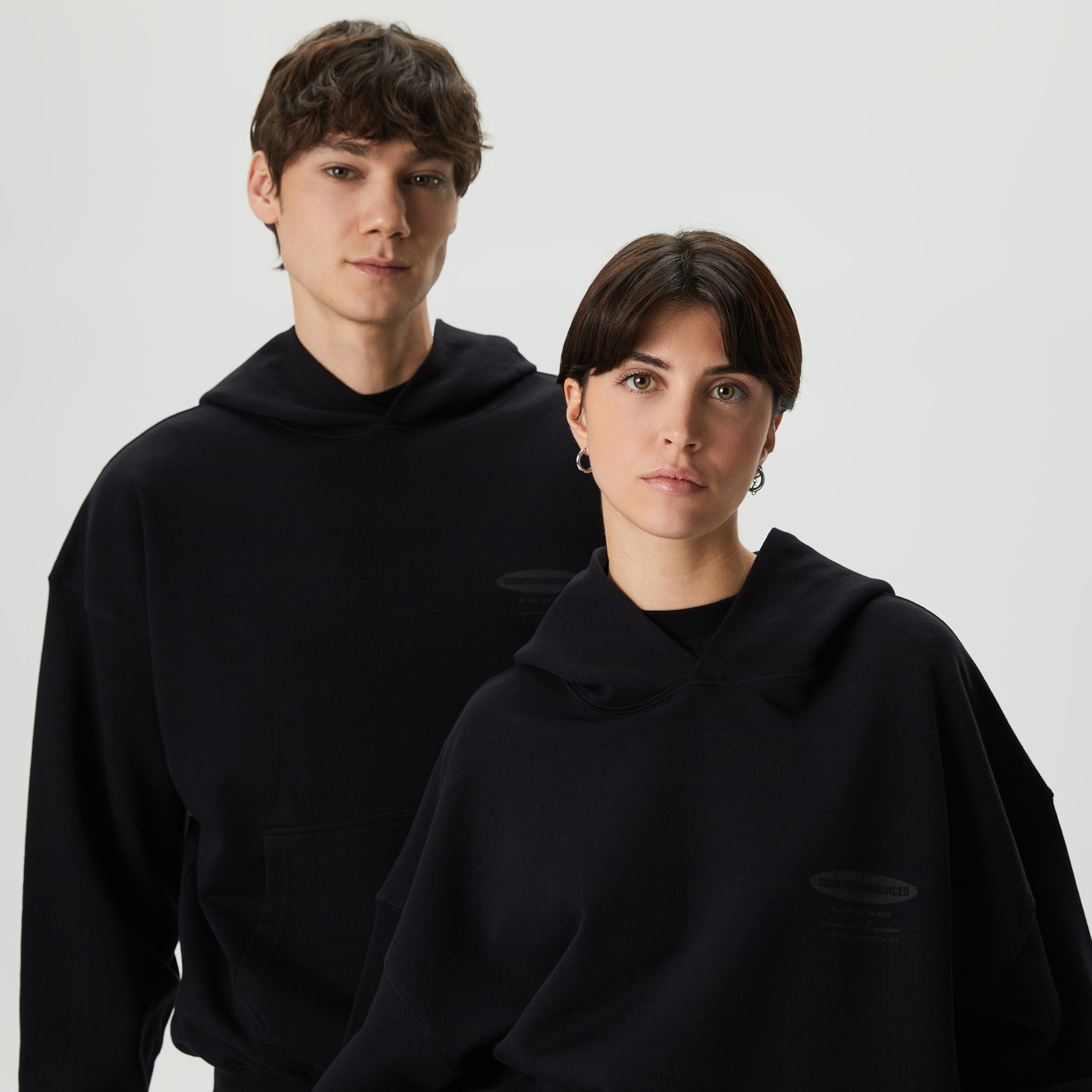 Soon To Be Announced Black Line Unisex Siyah Hoodie