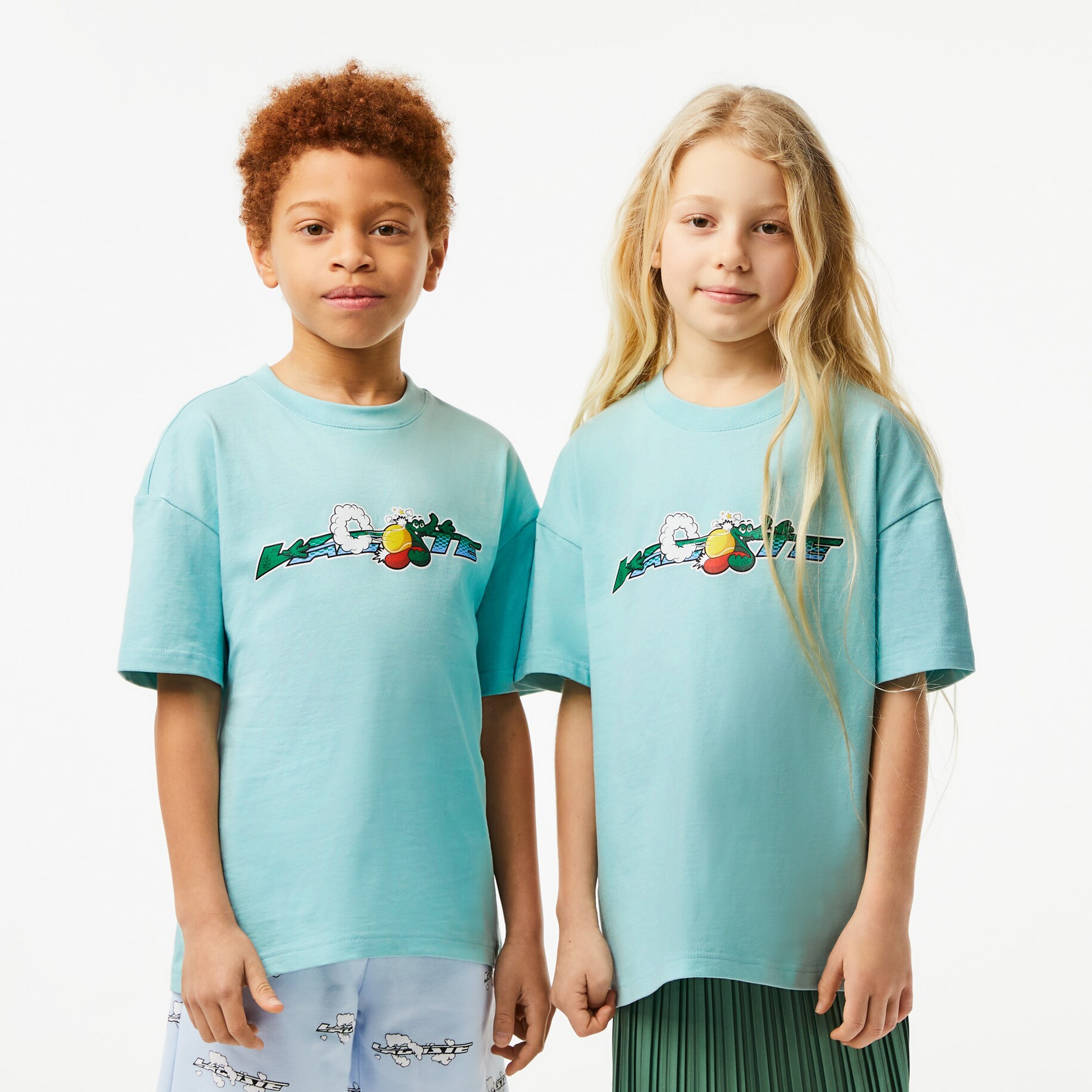 Çocuk Baskılı Açık Yeşil T-Shirt