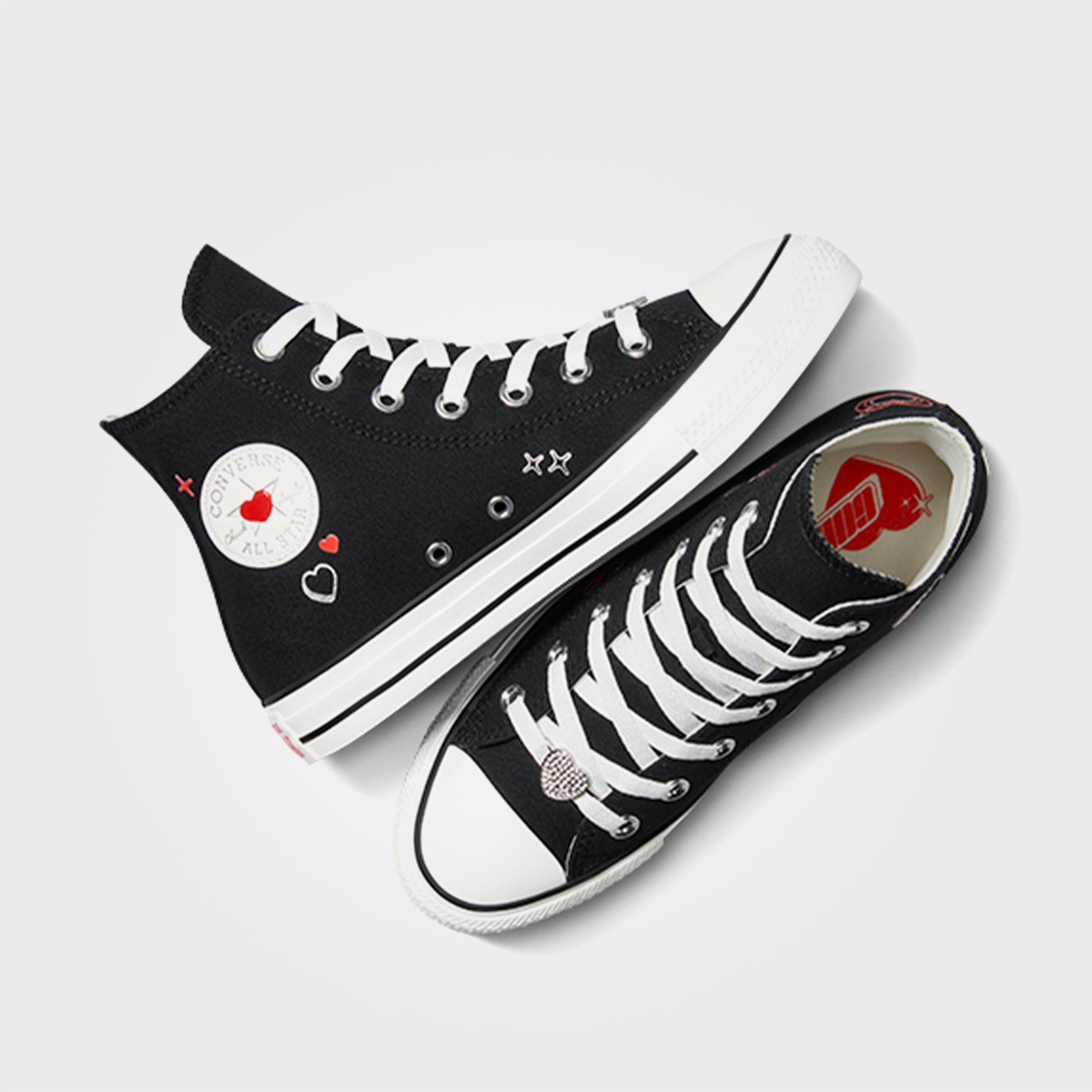 Converse Chuck Taylor All Star Y2K Heart Kadın Siyah Sneaker