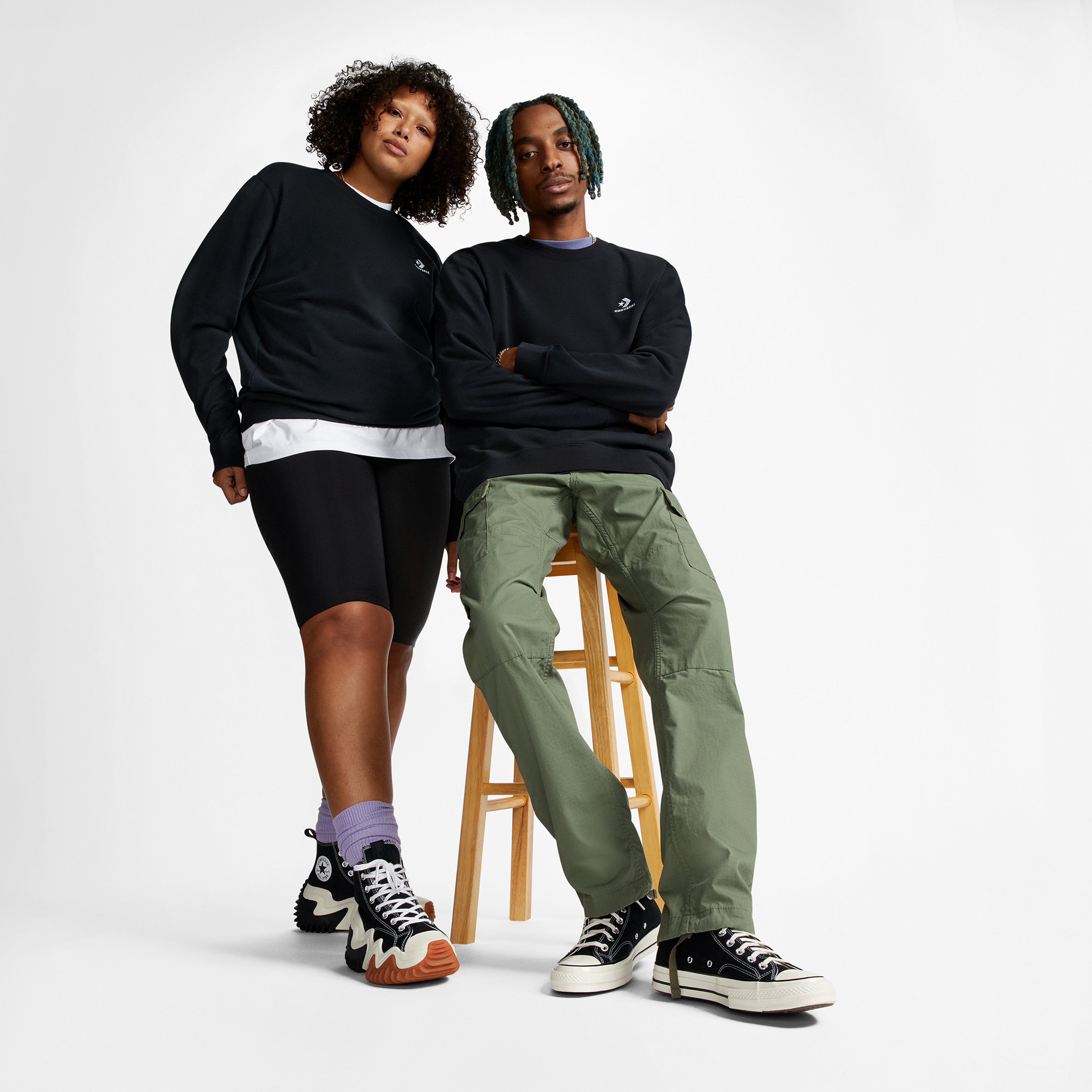 Converse Unisex Siyah Sweatshirt