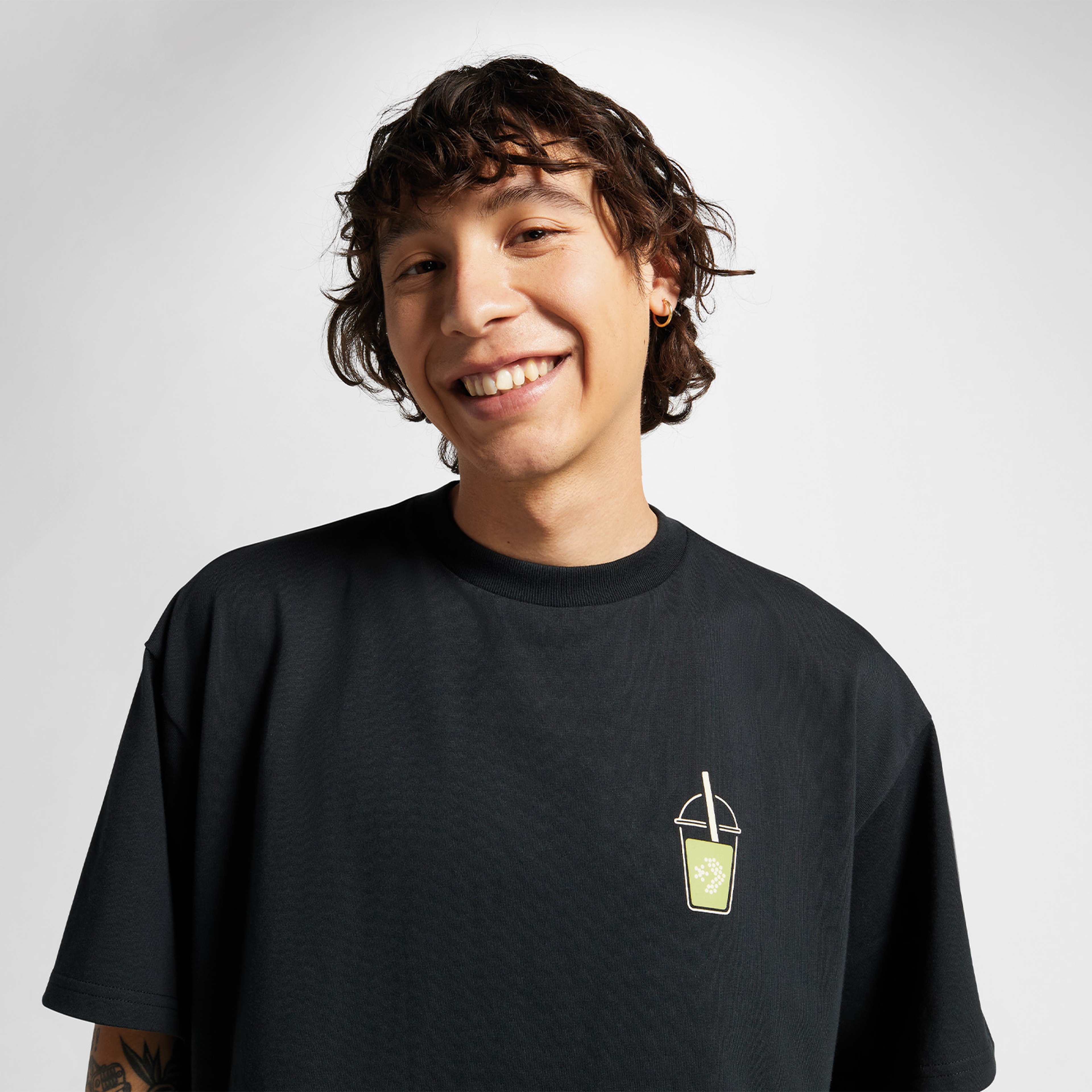 Converse Tea Graphic Loose Fit Erkek Siyah T-Shirt