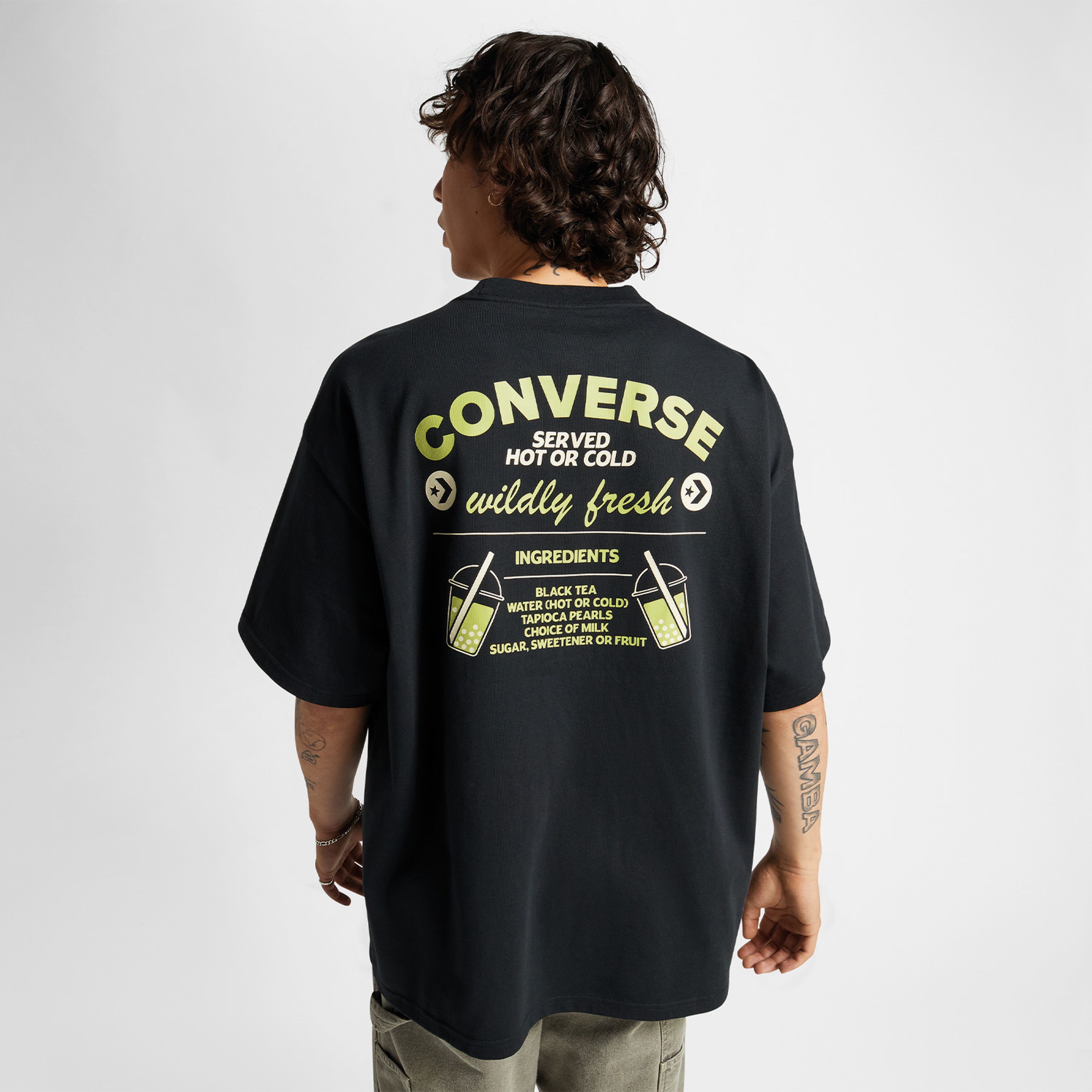Converse Tea Graphic Loose Fit Erkek Siyah T-Shirt