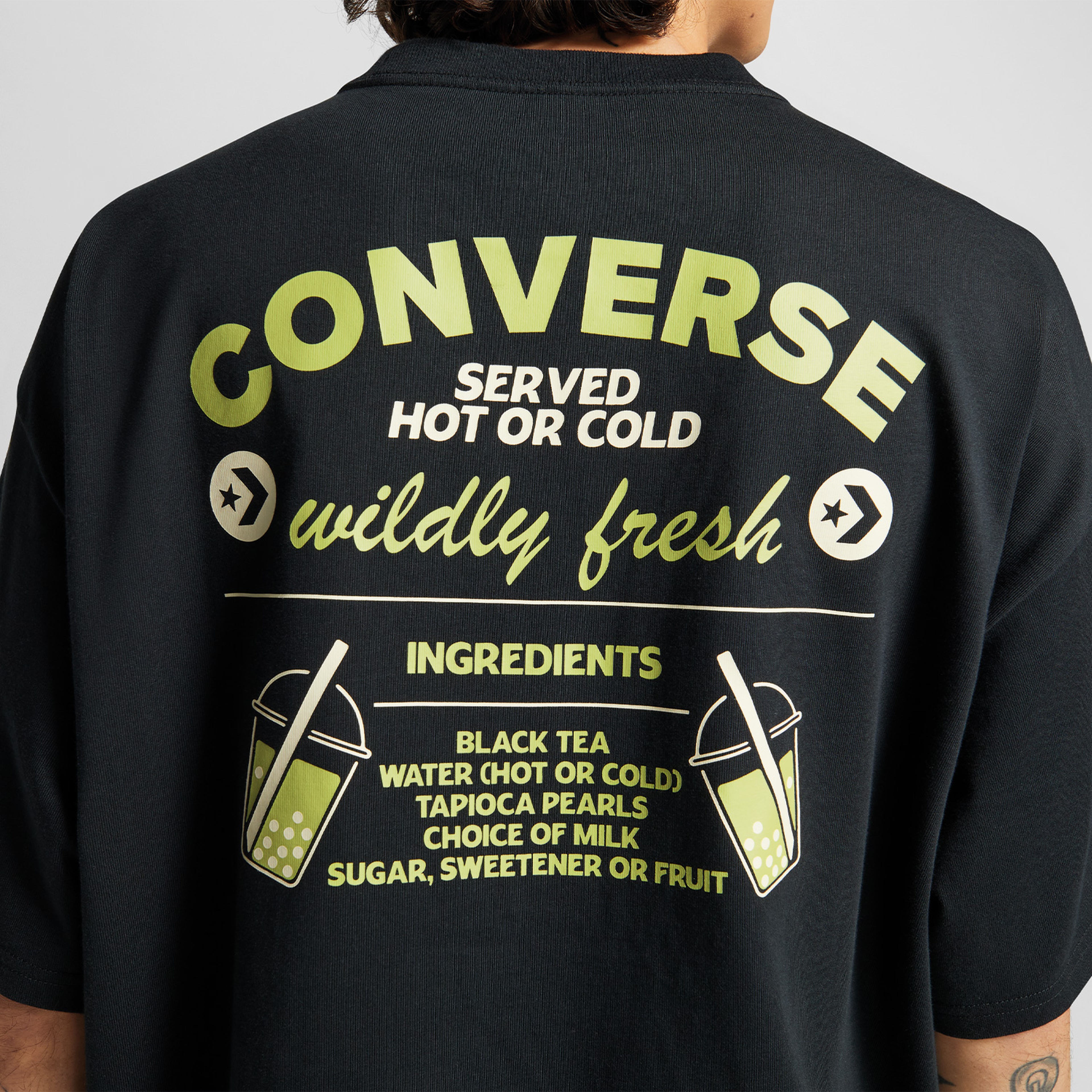 Converse Tea Graphic Loose Fit Erkek Siyah T-Shirt