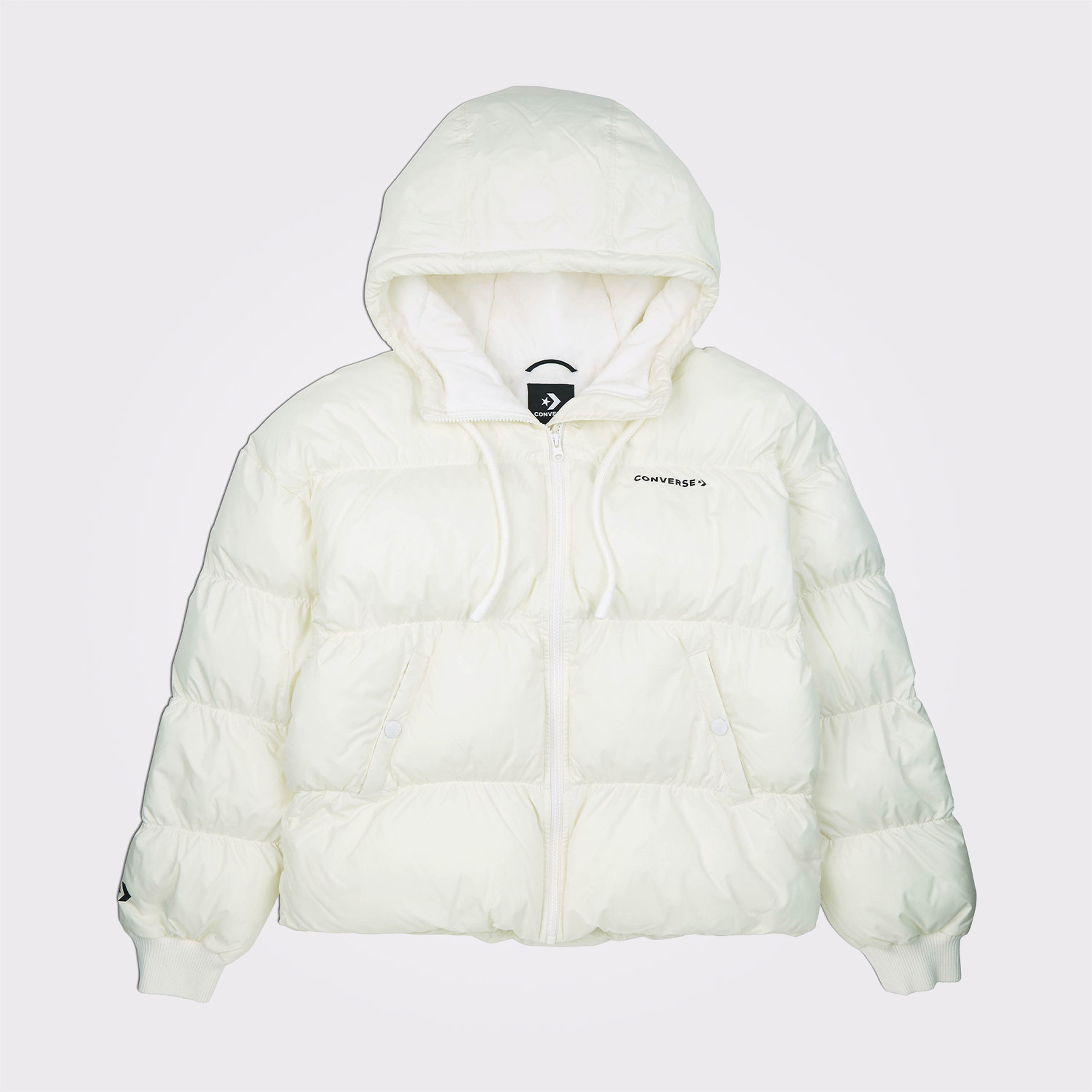 Converse Short Puffer Kadın Beyaz Mont