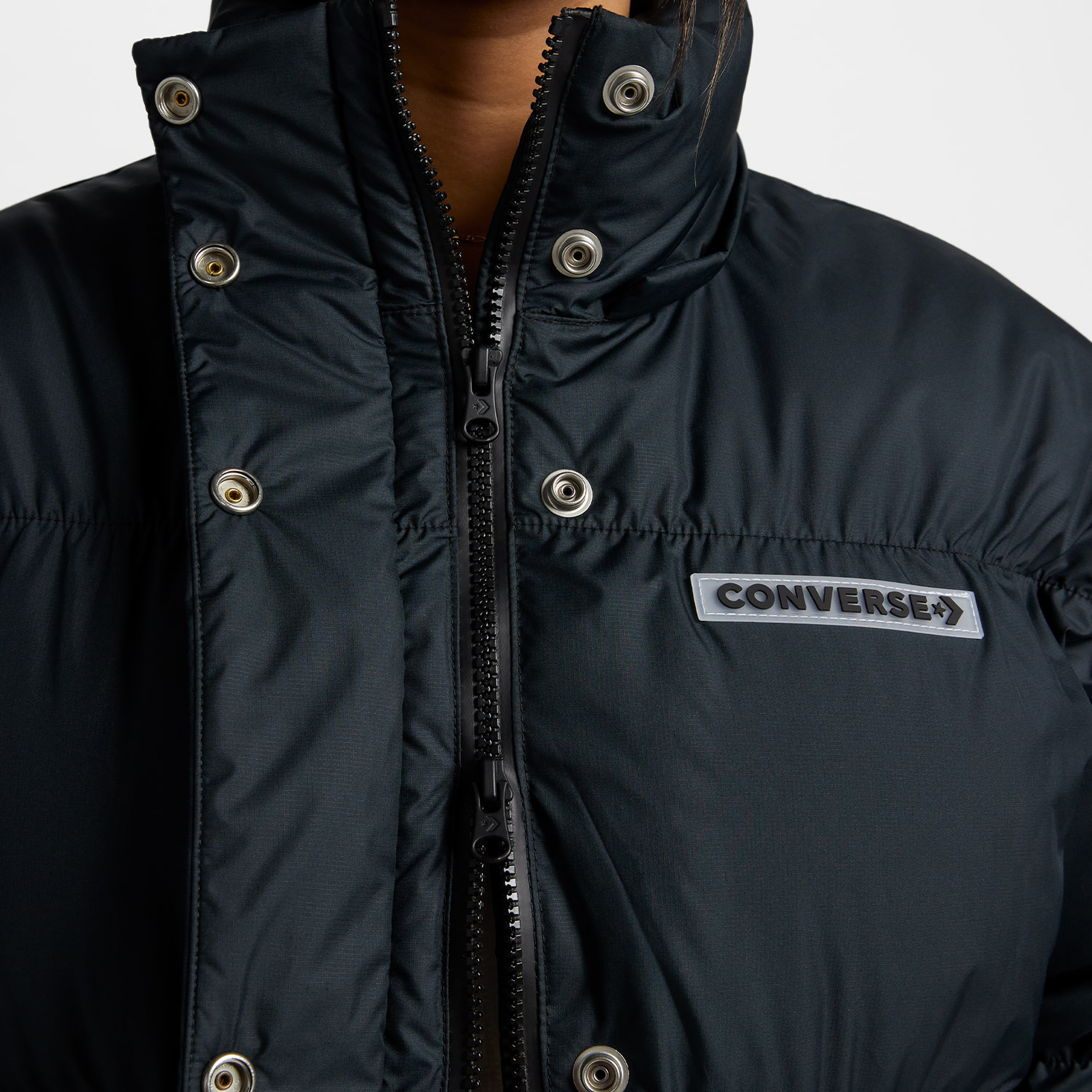 Converse Oversized Super Puffer Kadın Siyah Mont