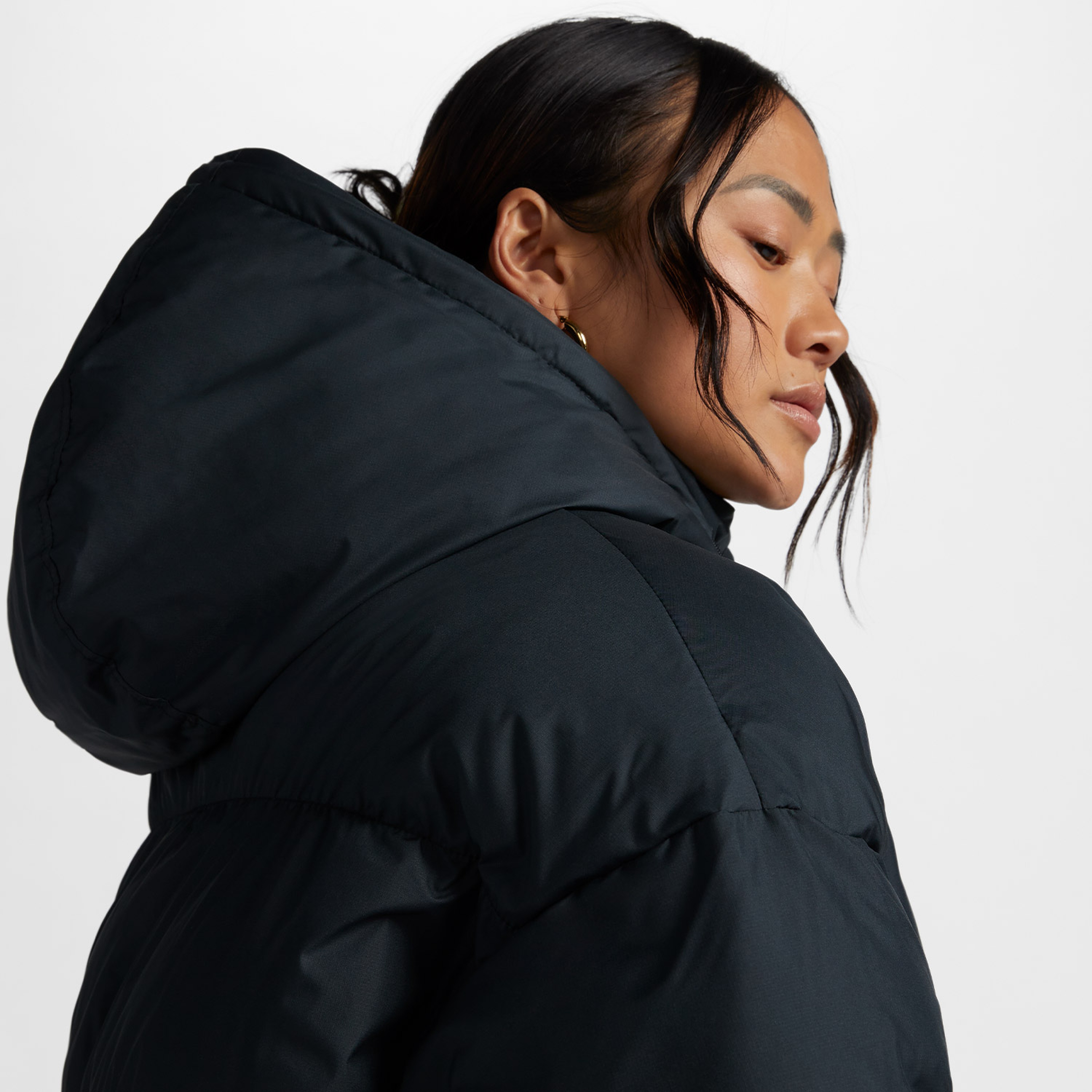 Converse Oversized Super Puffer Kadın Siyah Mont