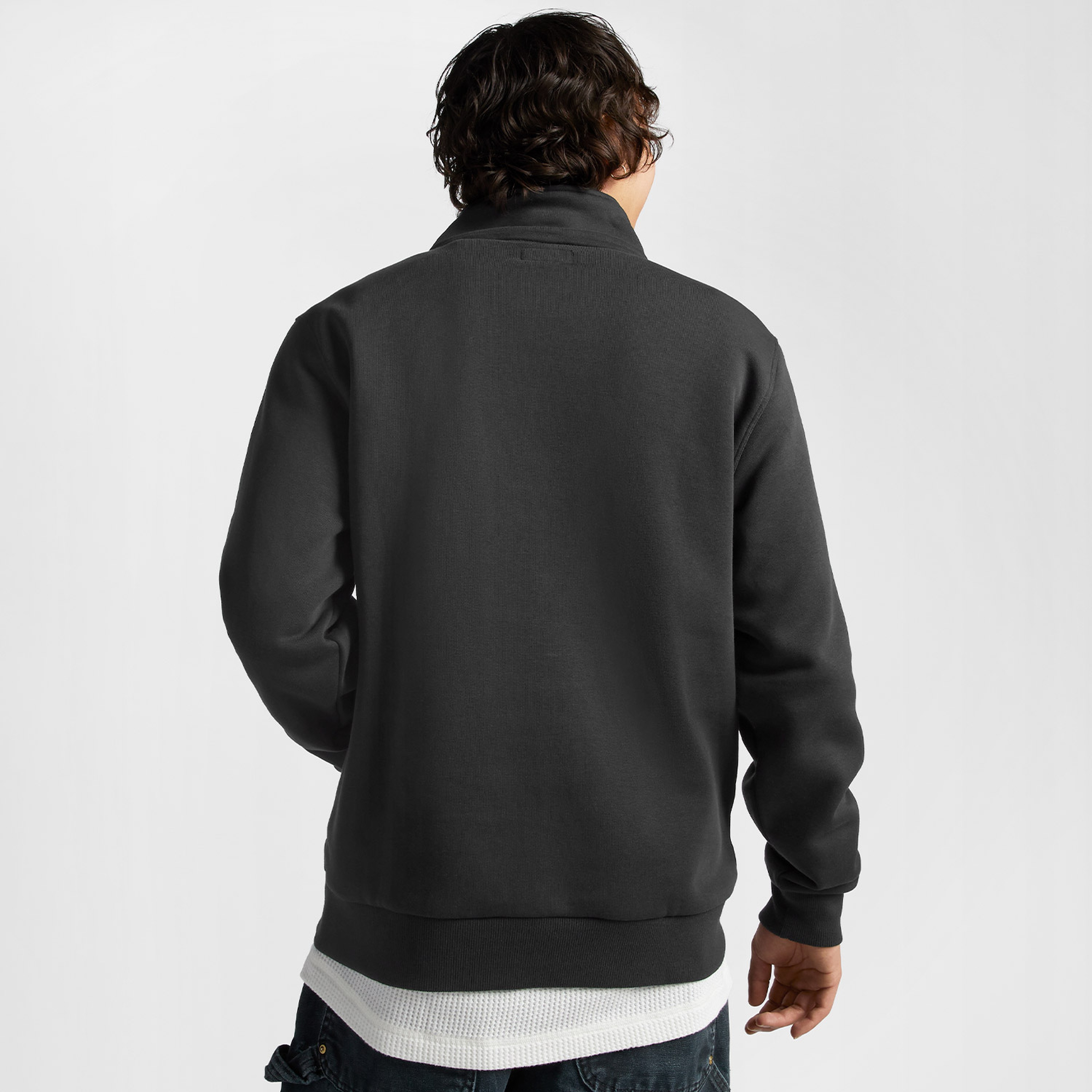 Converse All Star Retro Quarter Zip Erkek Siyah Sweatshirt