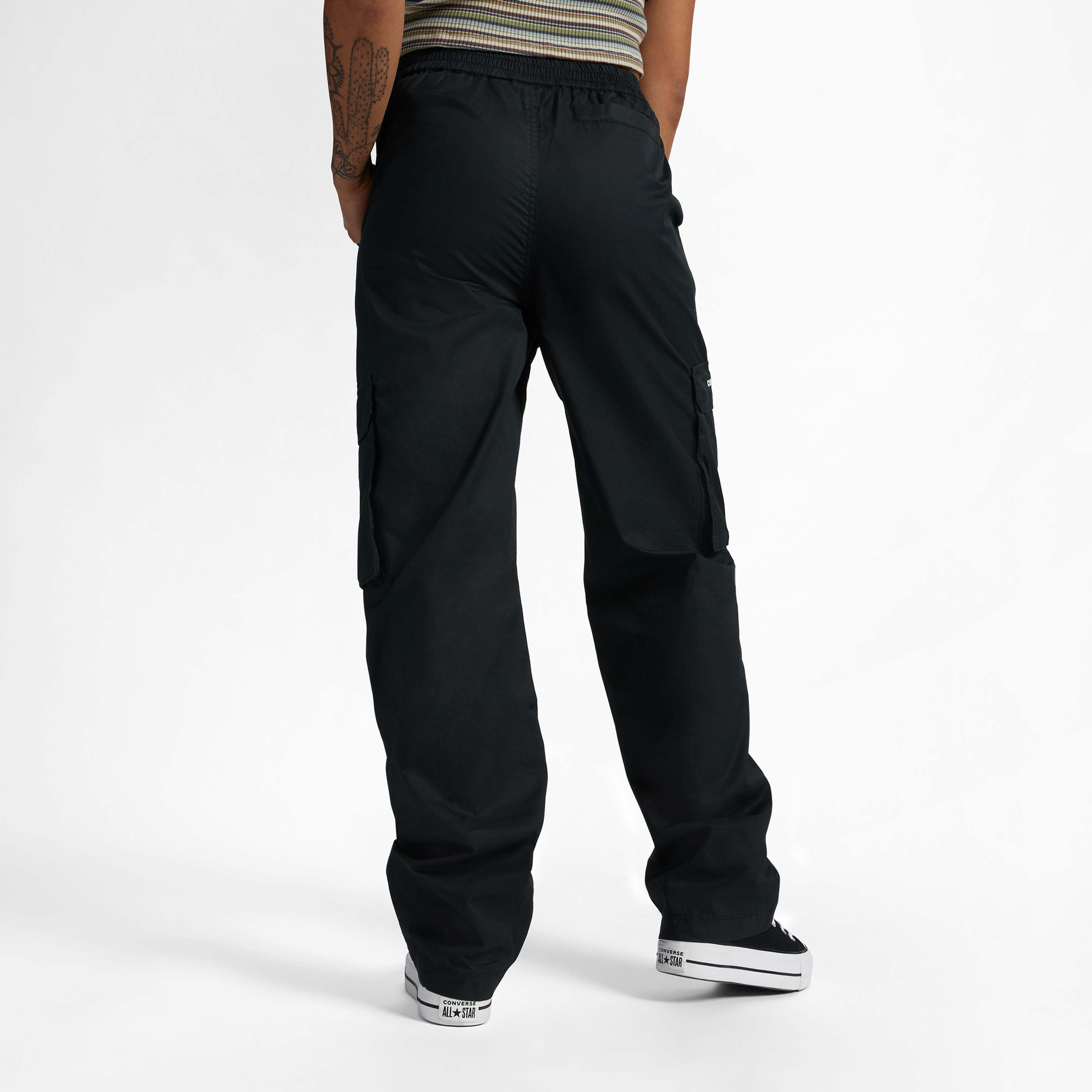 Converse Relaxed Kargo Kadın Siyah Pantolon