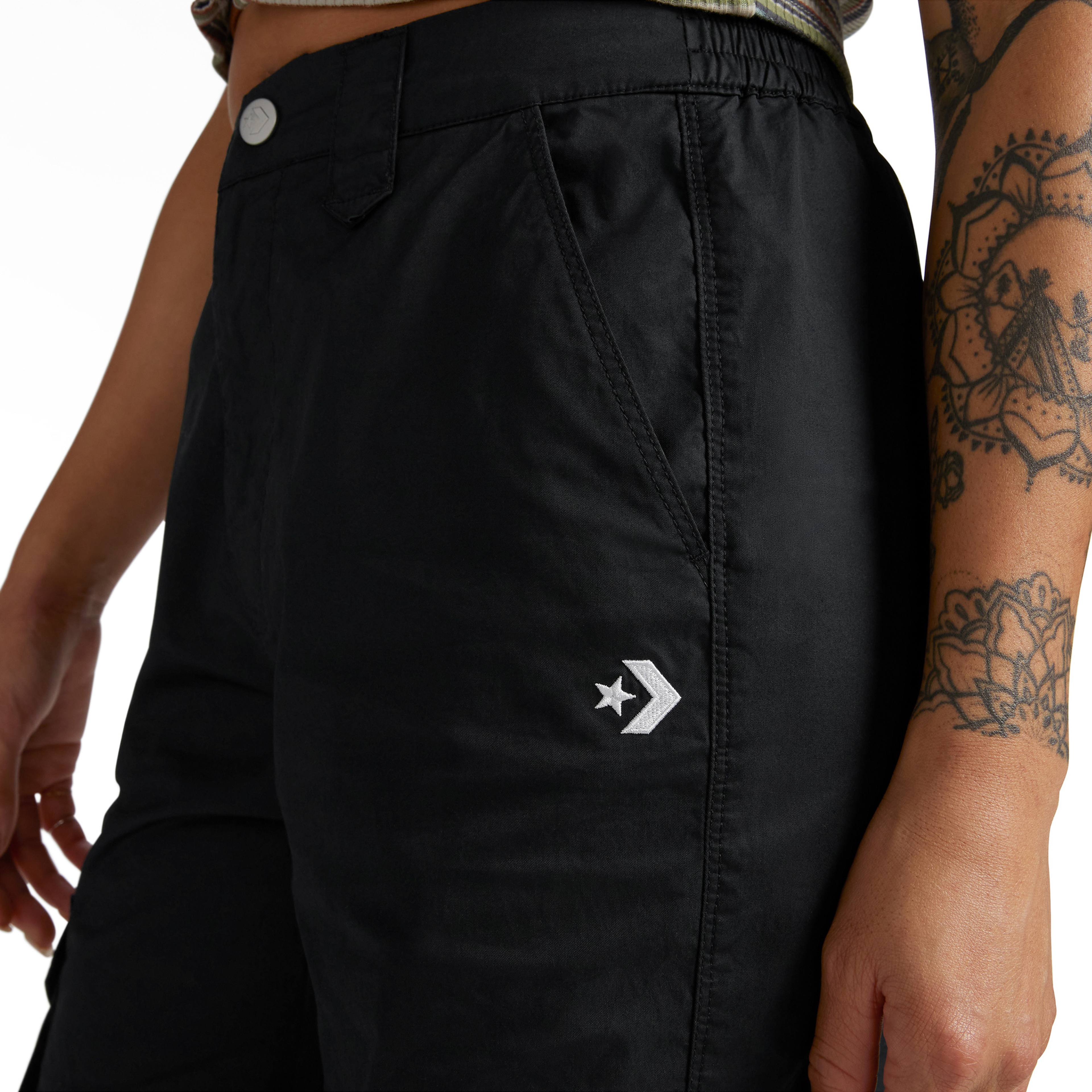 Converse Relaxed Kargo Kadın Siyah Pantolon