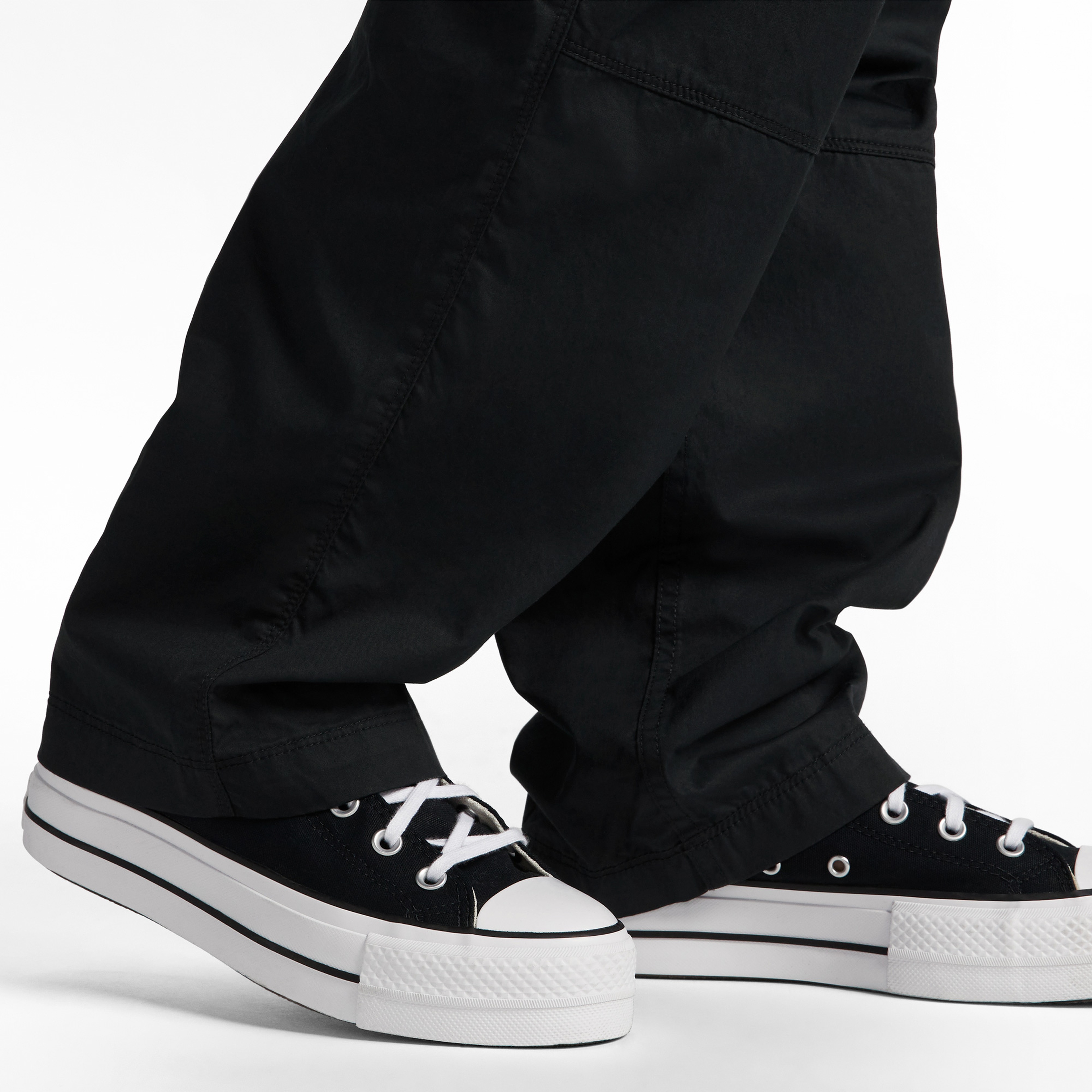 Converse Relaxed Kargo Kadın Siyah Pantolon