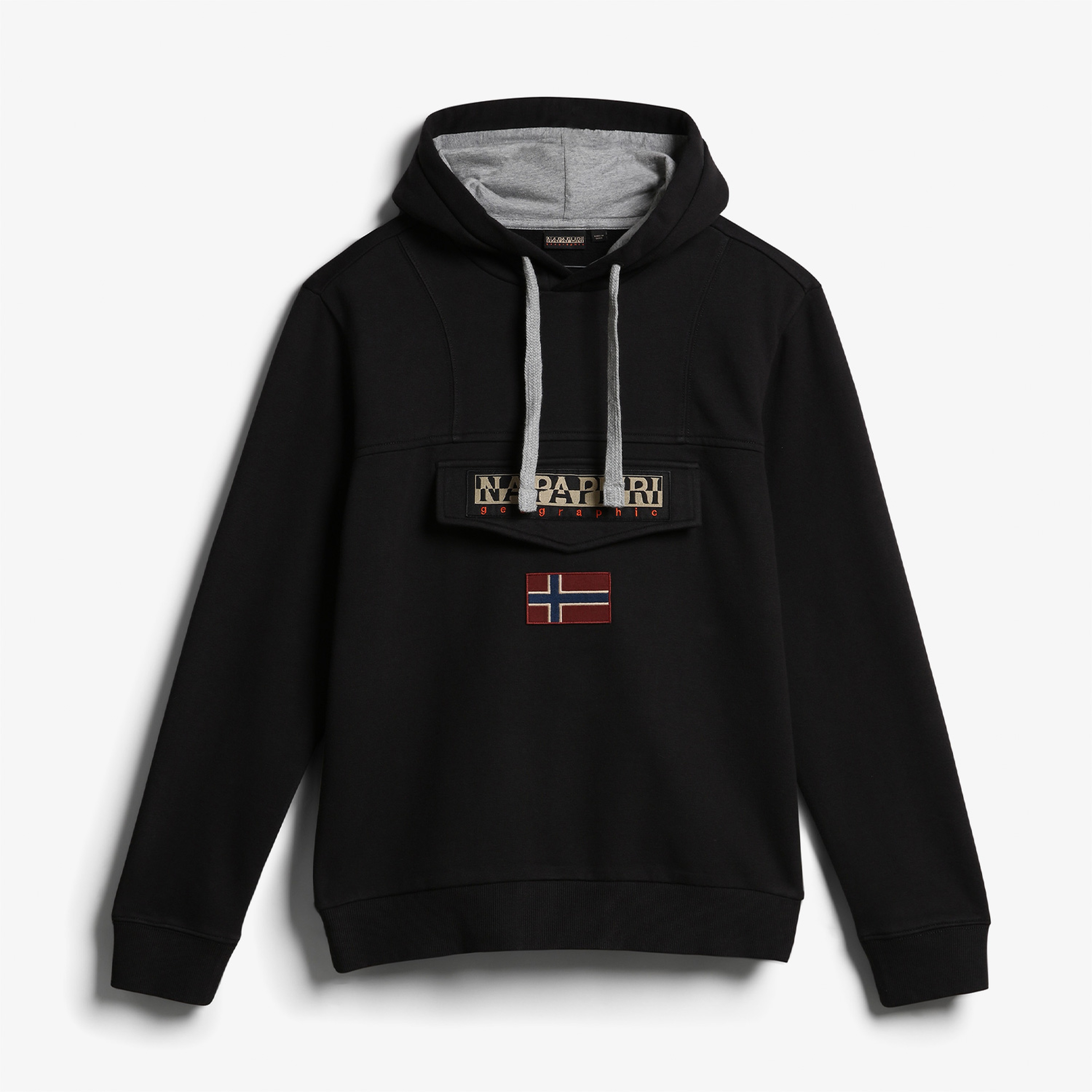 Napapijri Erkek Siyah Kapüşonlu Sweatshirt