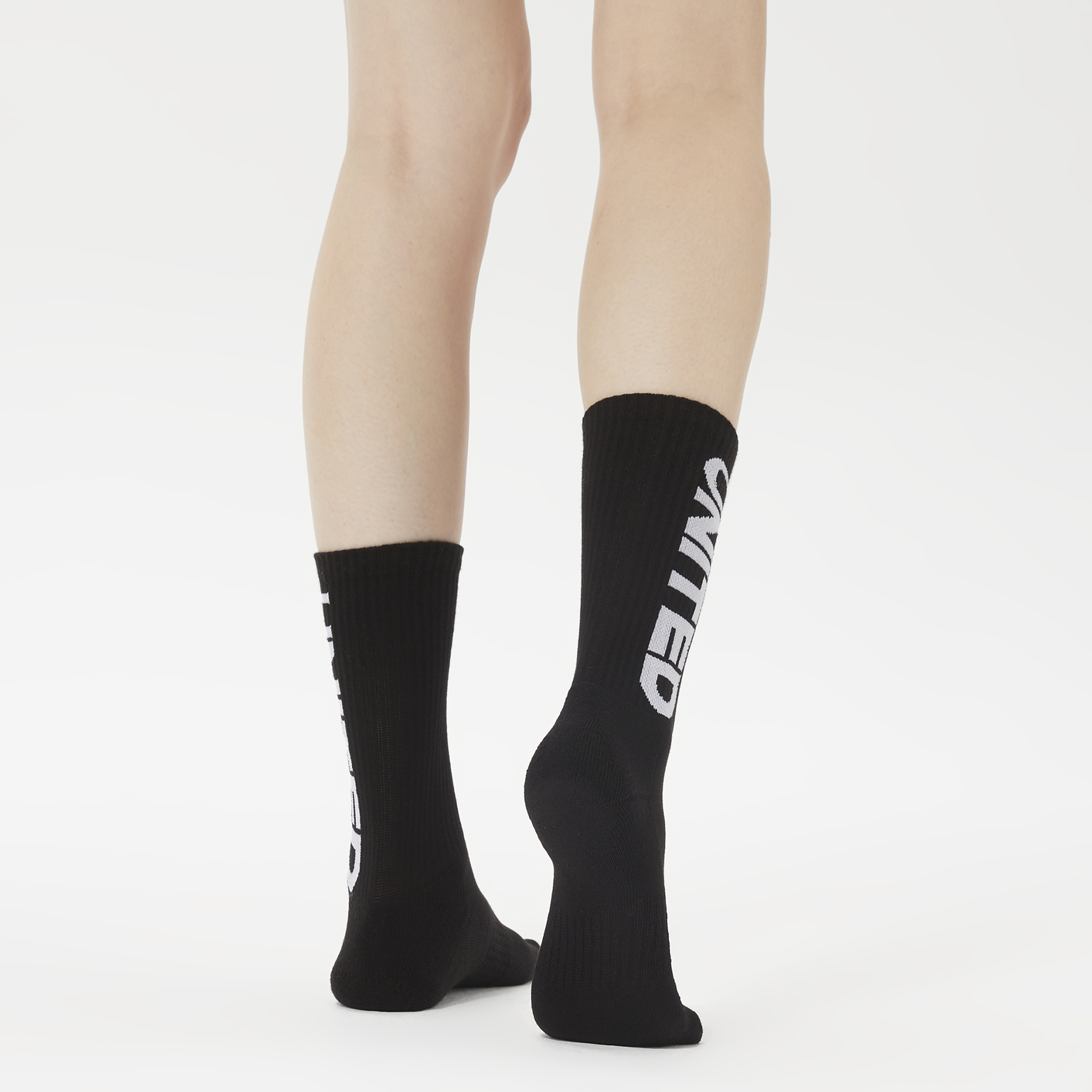 UNITED4 Unisex Siyah Çorap