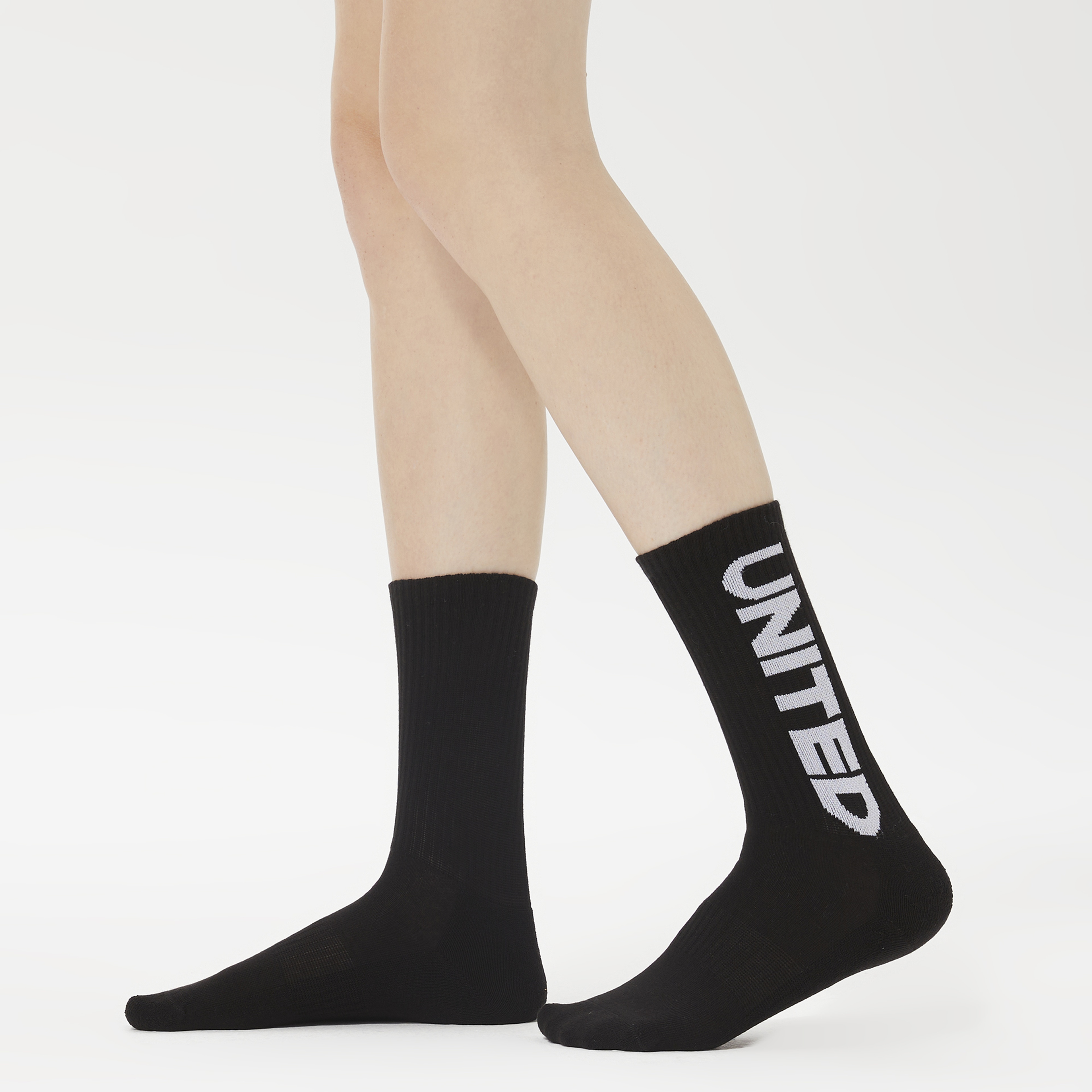 UNITED4 Unisex Siyah Çorap