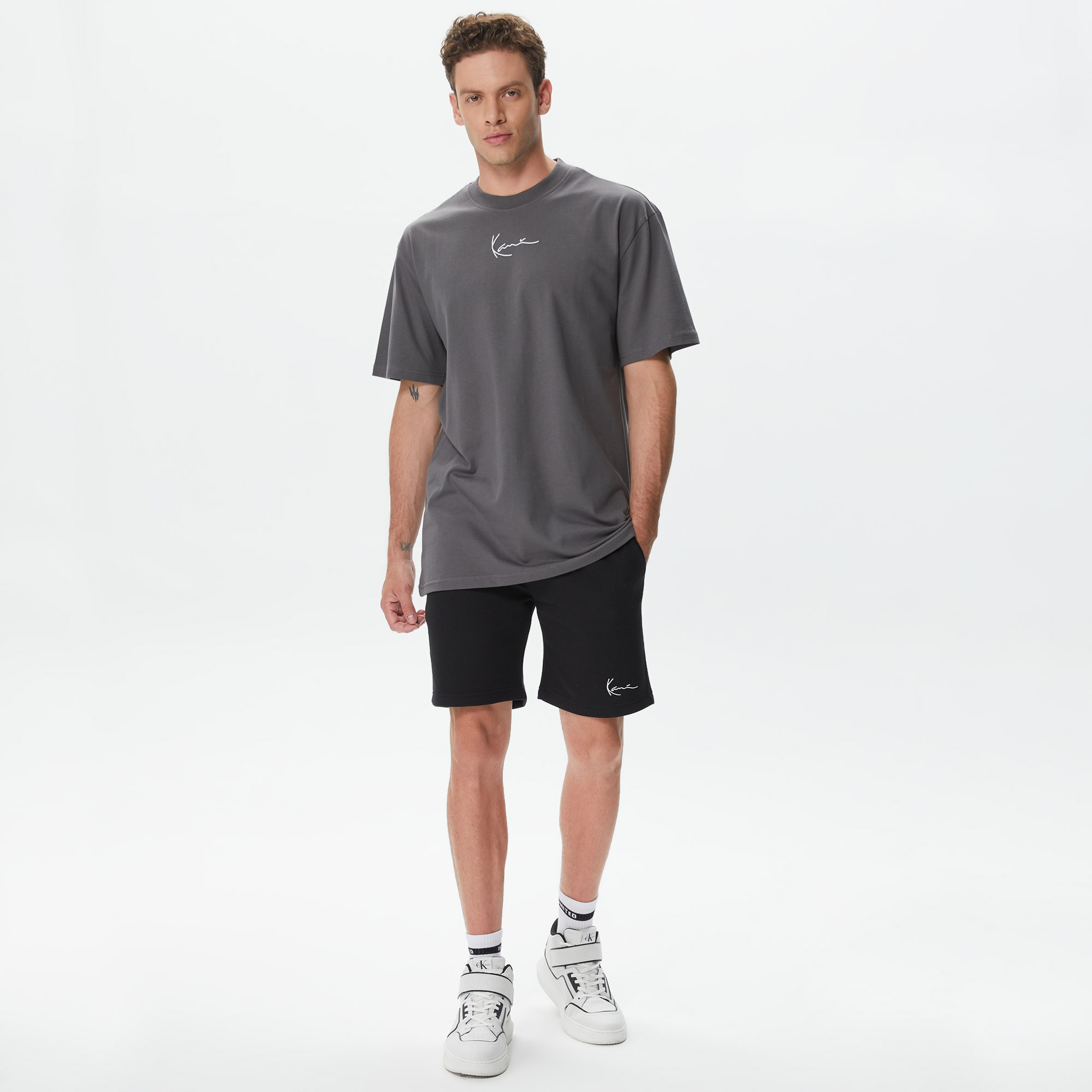 Karl Kani Signature Erkek Gri Şort