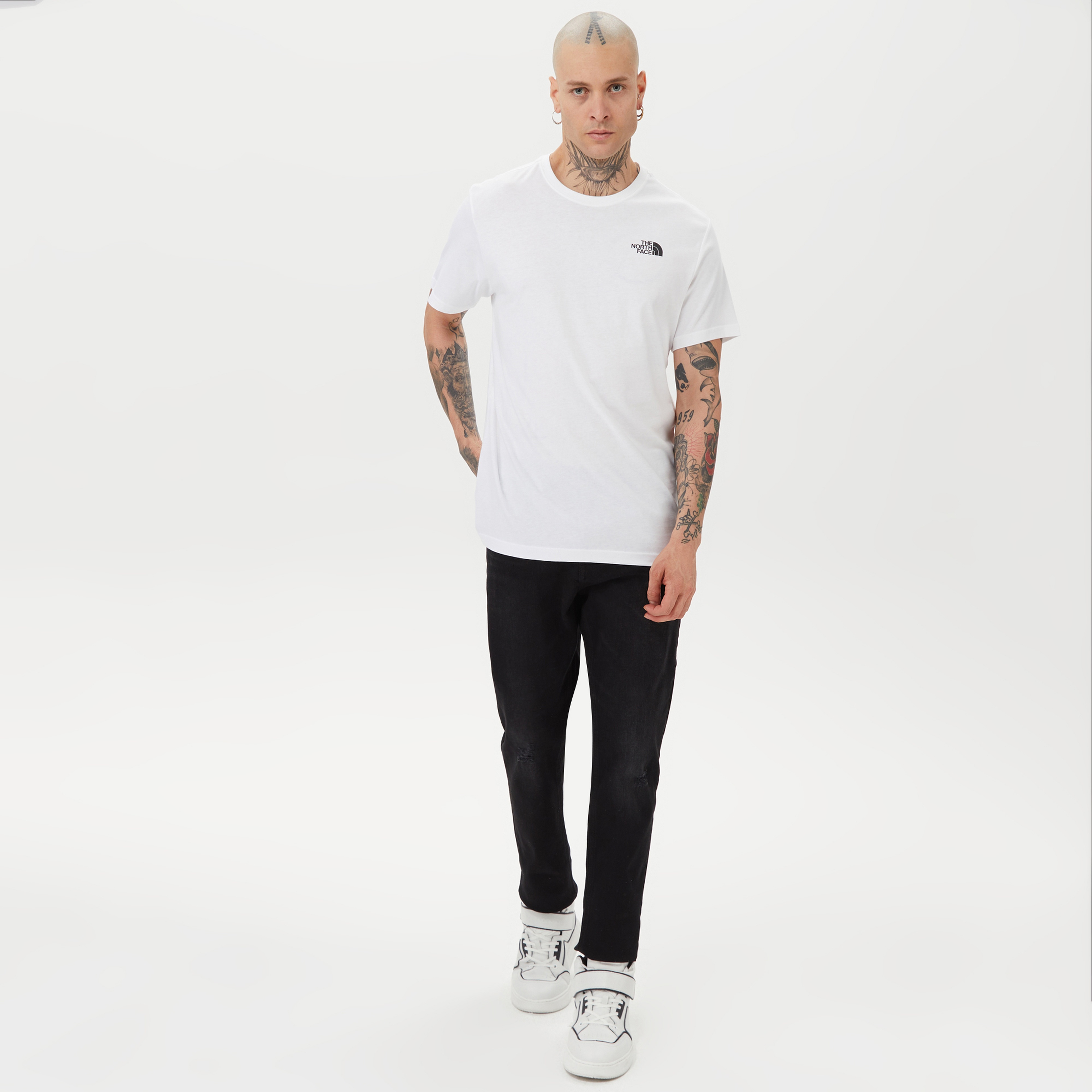 The North Face Red Box  Erkek Beyaz T-Shirt
