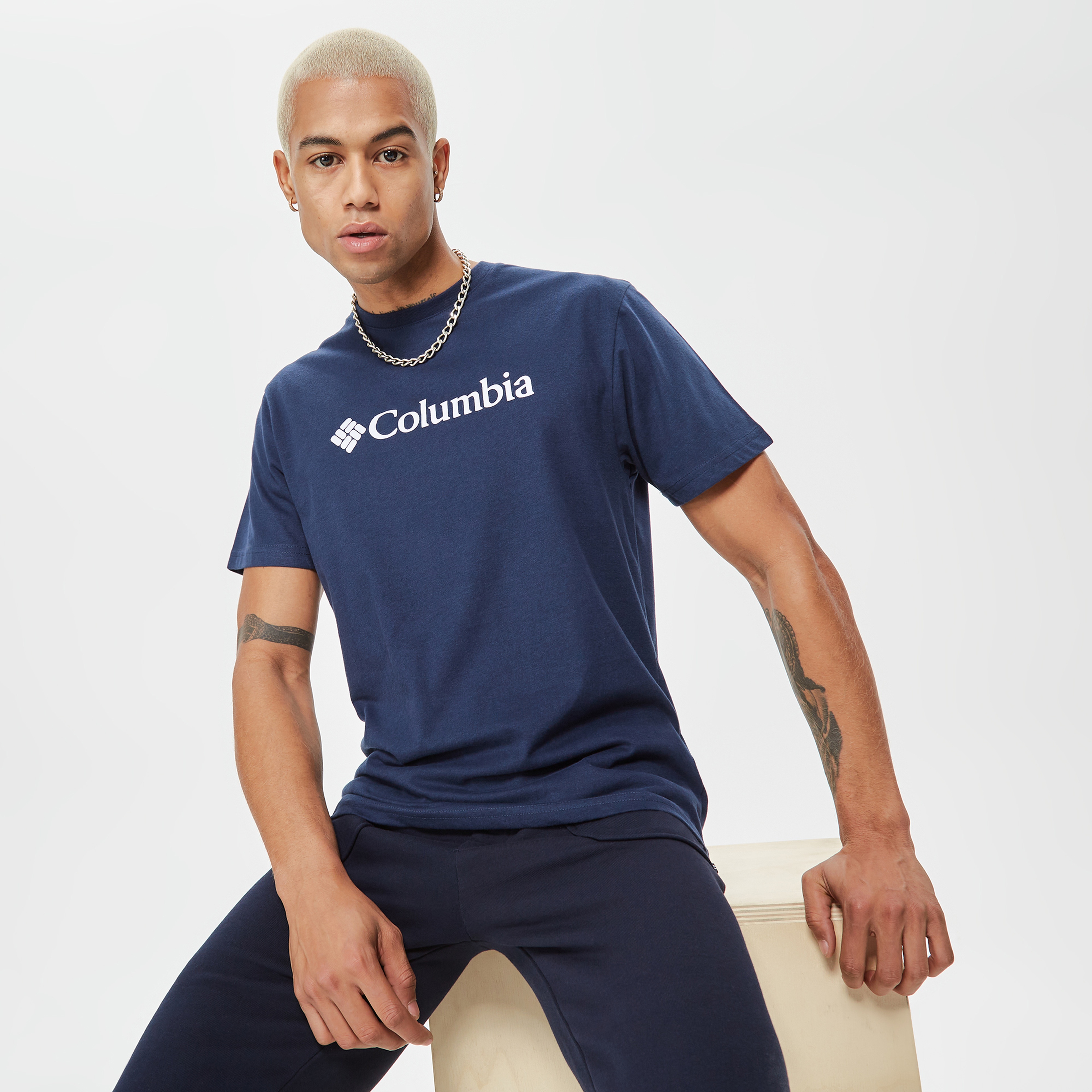 Columbia CSC Basic Logo Brushed Erkek Lacivert T-Shirt