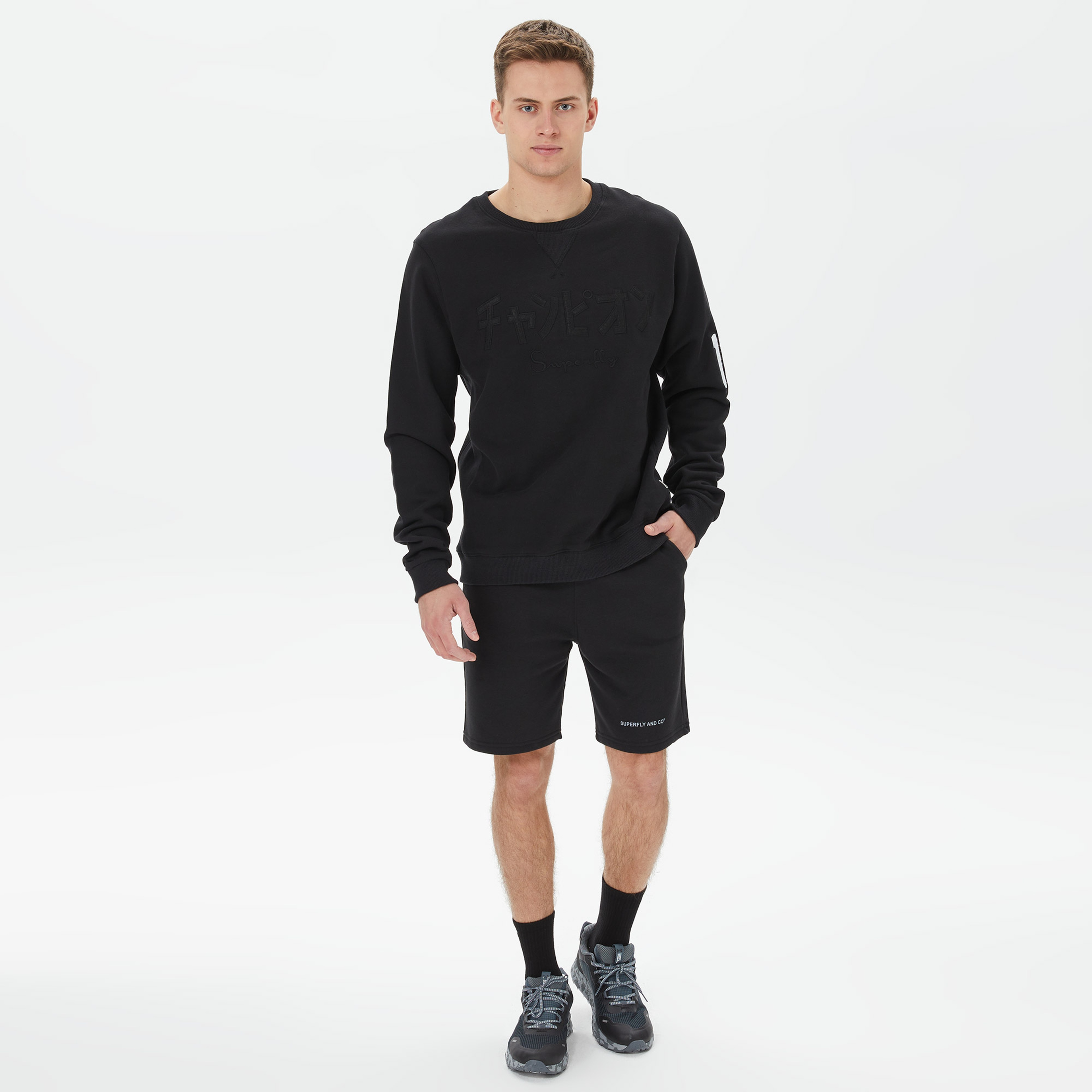 Superfly Erkek Siyah Sweatshirt