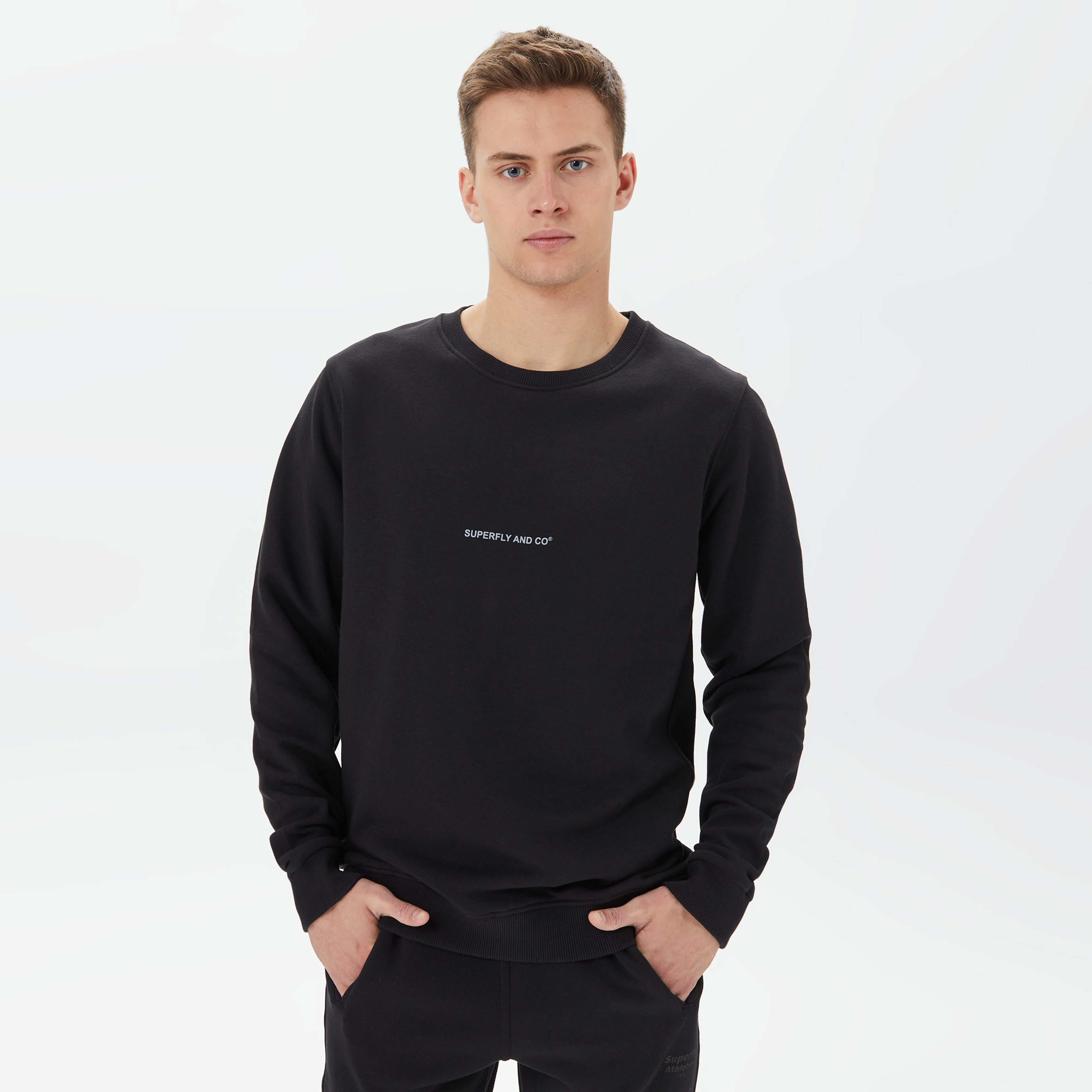 Superfly Erkek Siyah Sweatshirt
