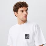Market 24 Hr Lawyer Service Pocket Erkek Beyaz T-Shirt