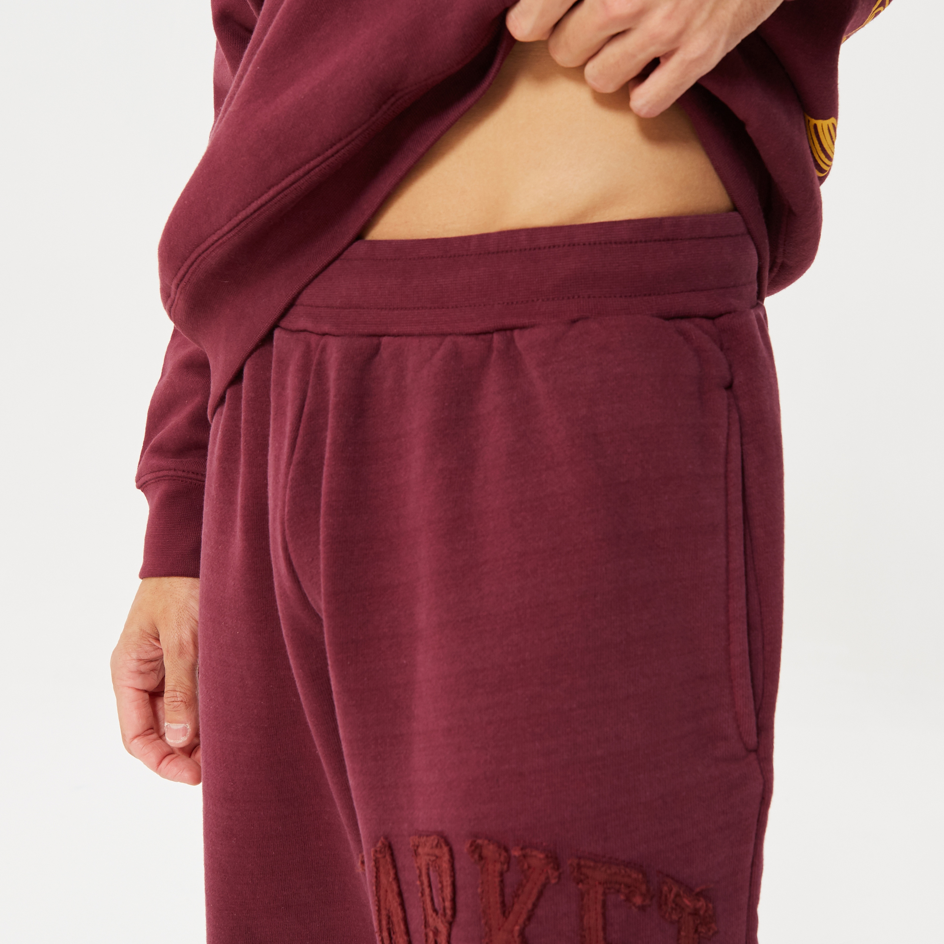 Market Vintage Washed Erkek Bordo Eşofman Altı